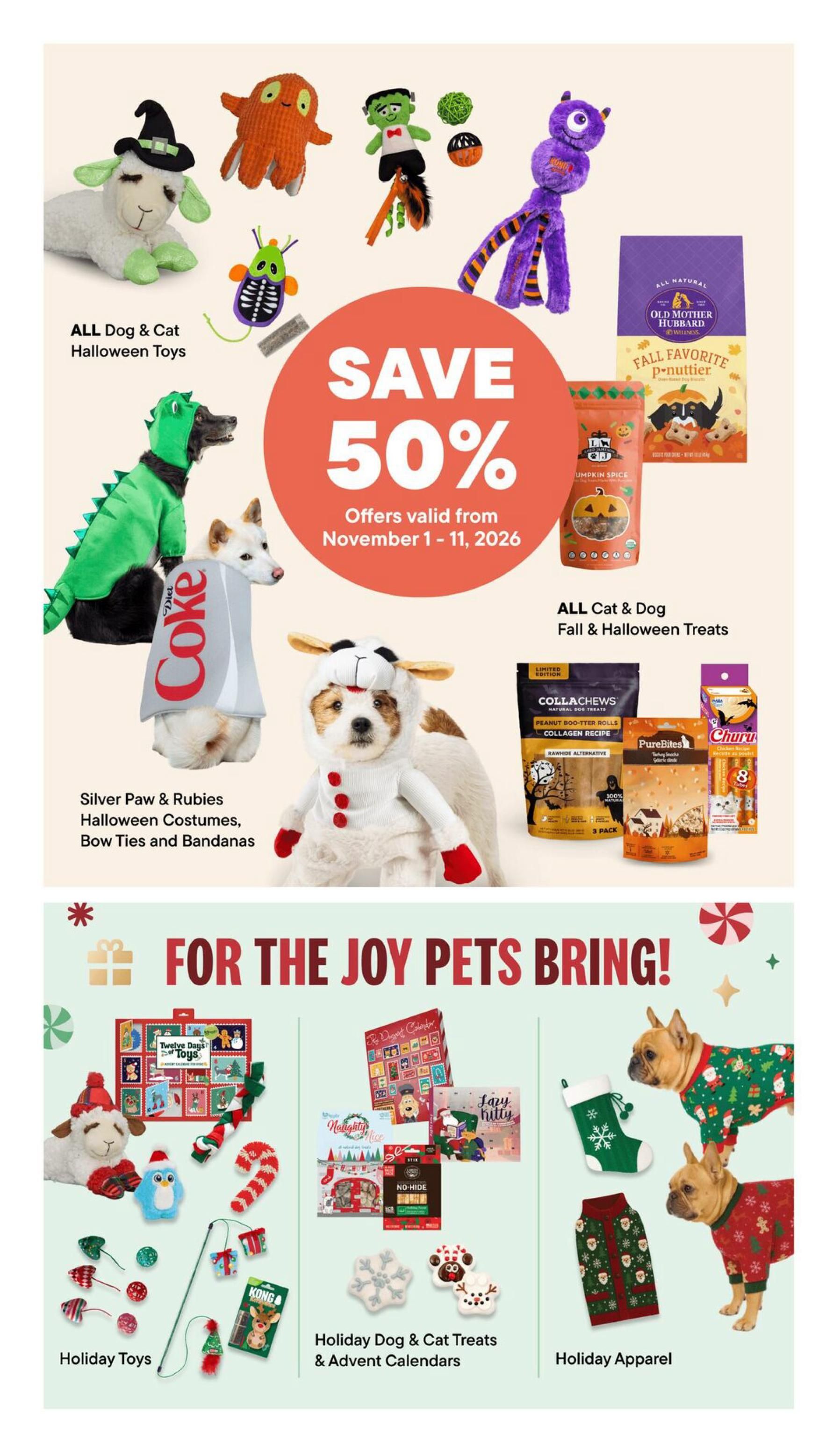 Paulmac's Pets Flyer October 29 to November 11