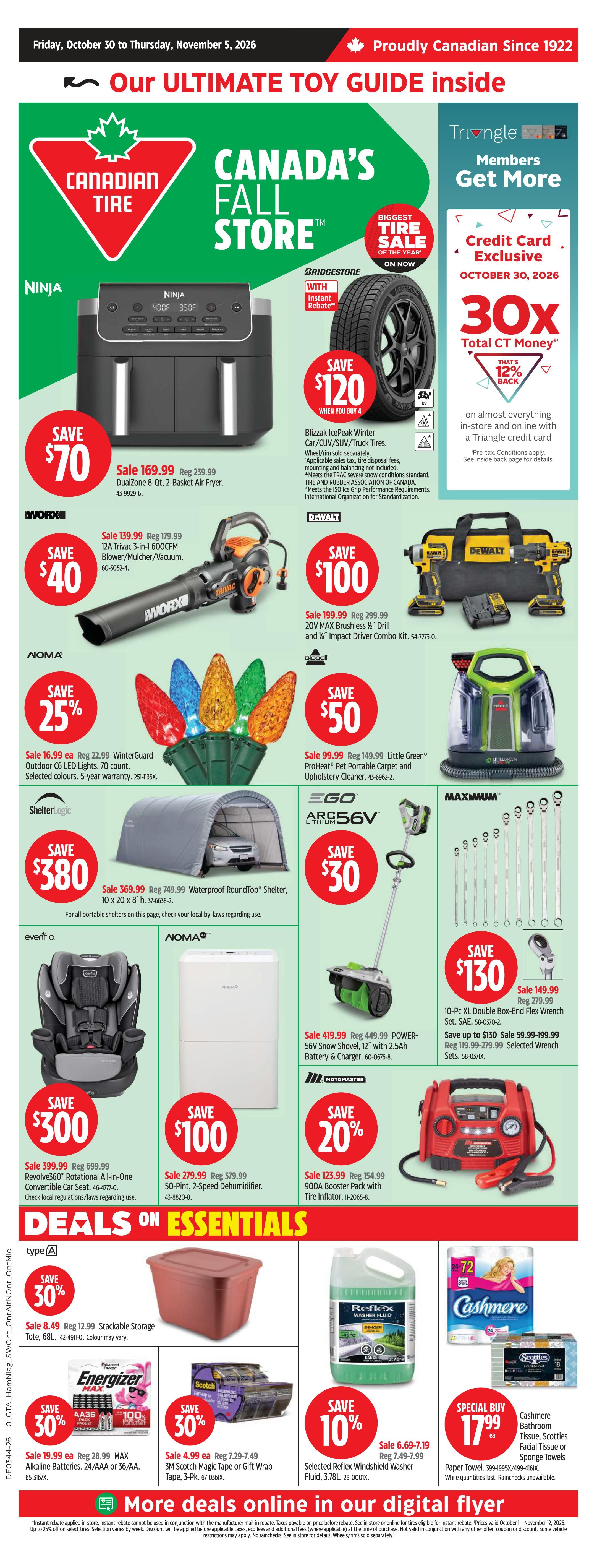 Canadian Tire (ON) Flyer October 30 to November 5