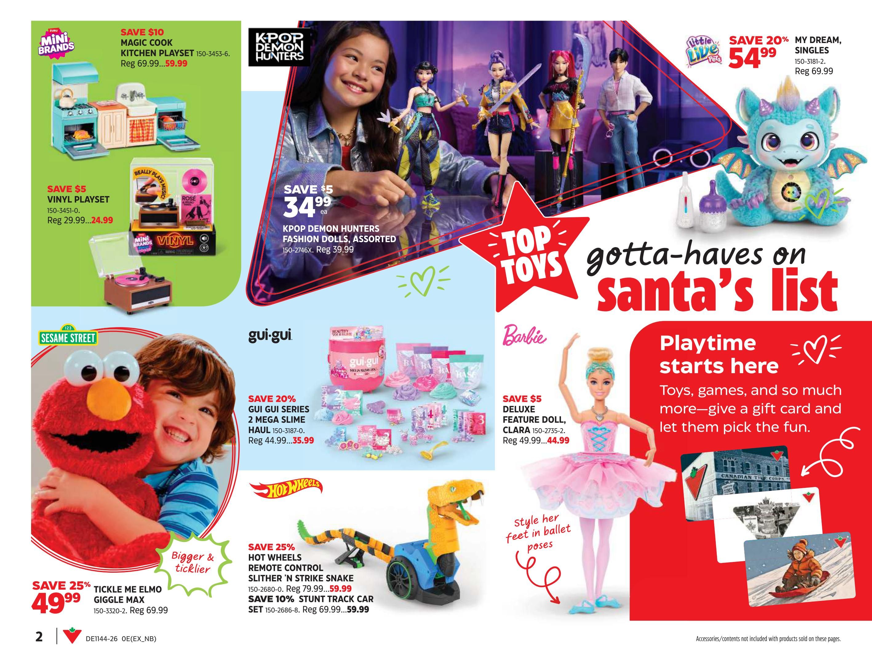 Canadian Tire Toy Guide October 30 to November 19