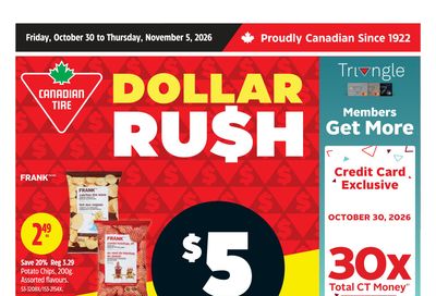 Canadian Tire (West) Flyer October 30 to November 5