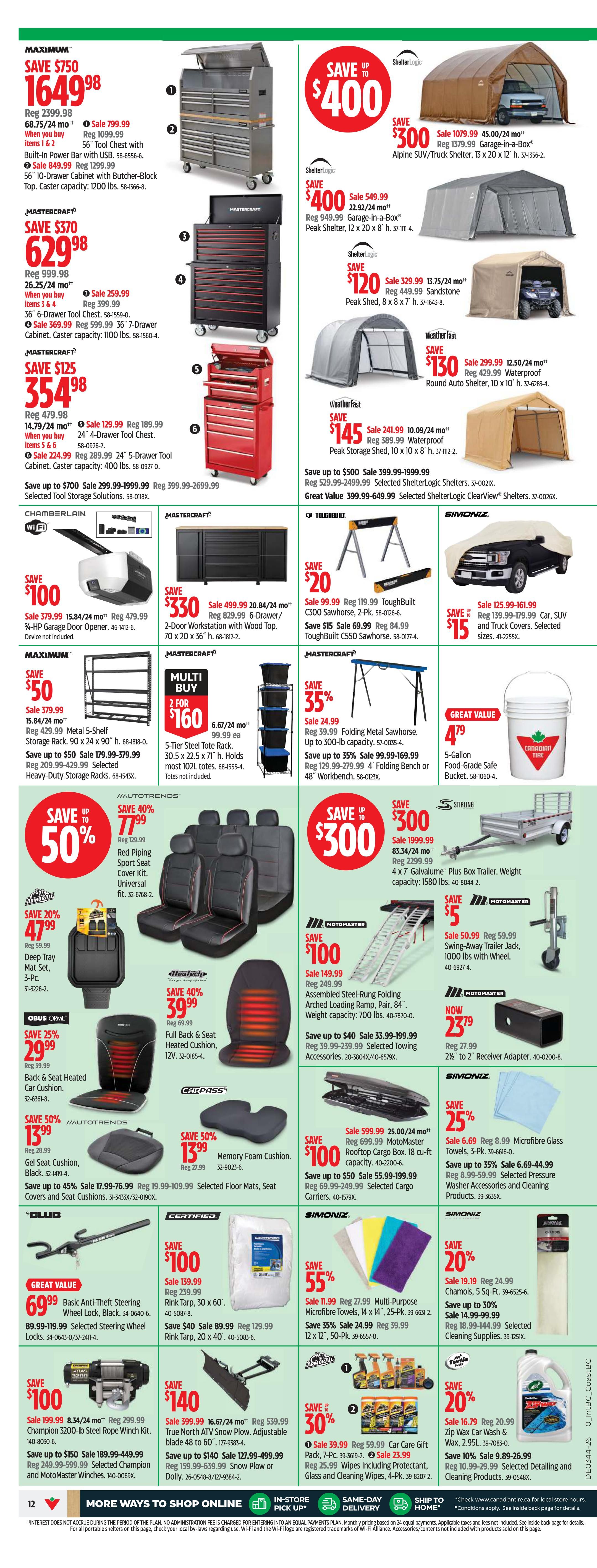Canadian Tire (West) Flyer October 30 to November 5