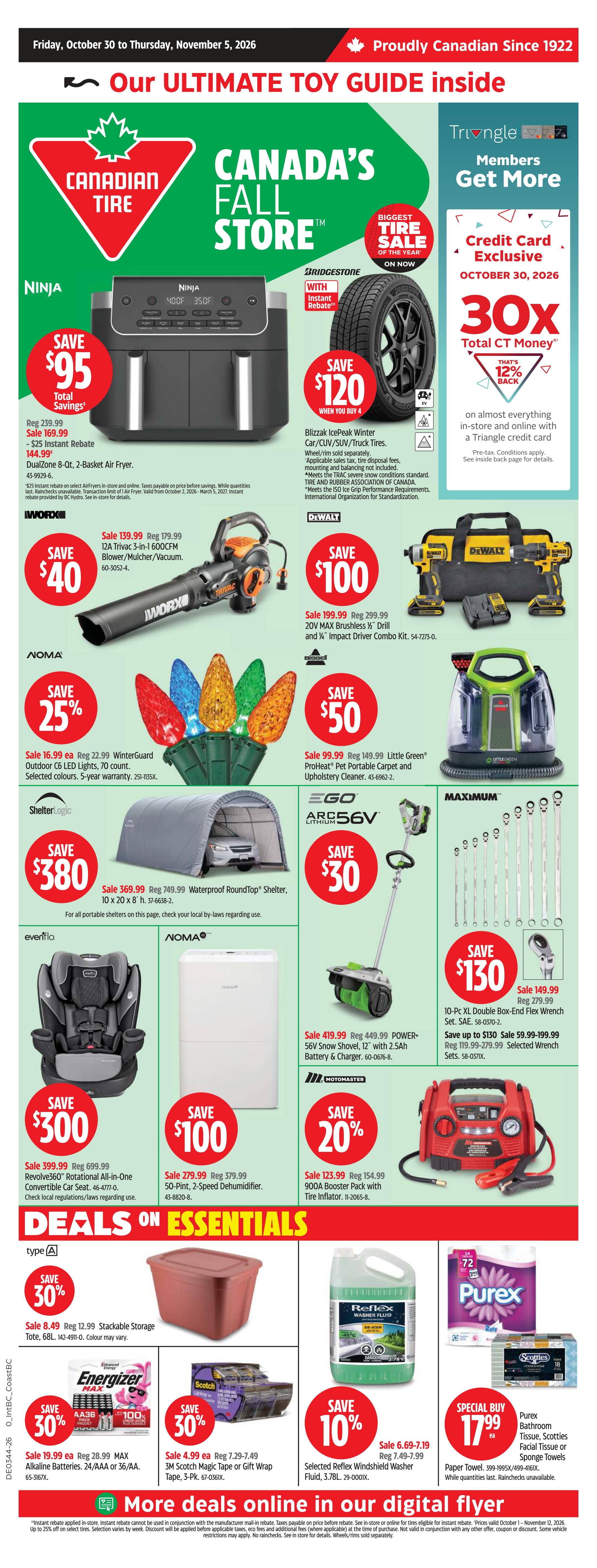 Canadian Tire (West) Flyer October 30 to November 5