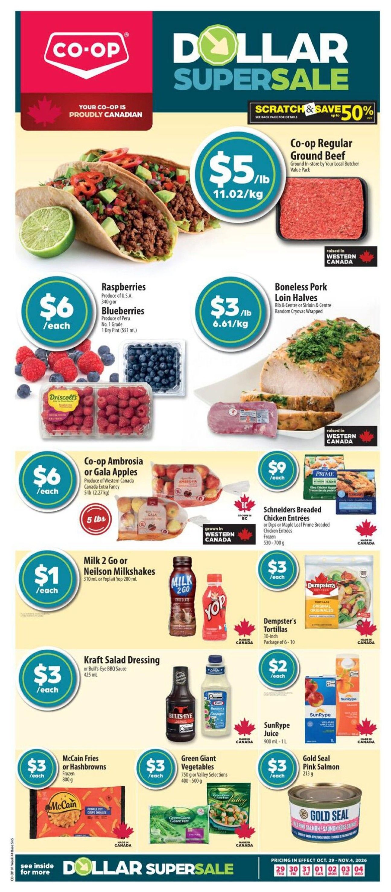 Co-op (West) Food Store Flyer October 29 to November 4