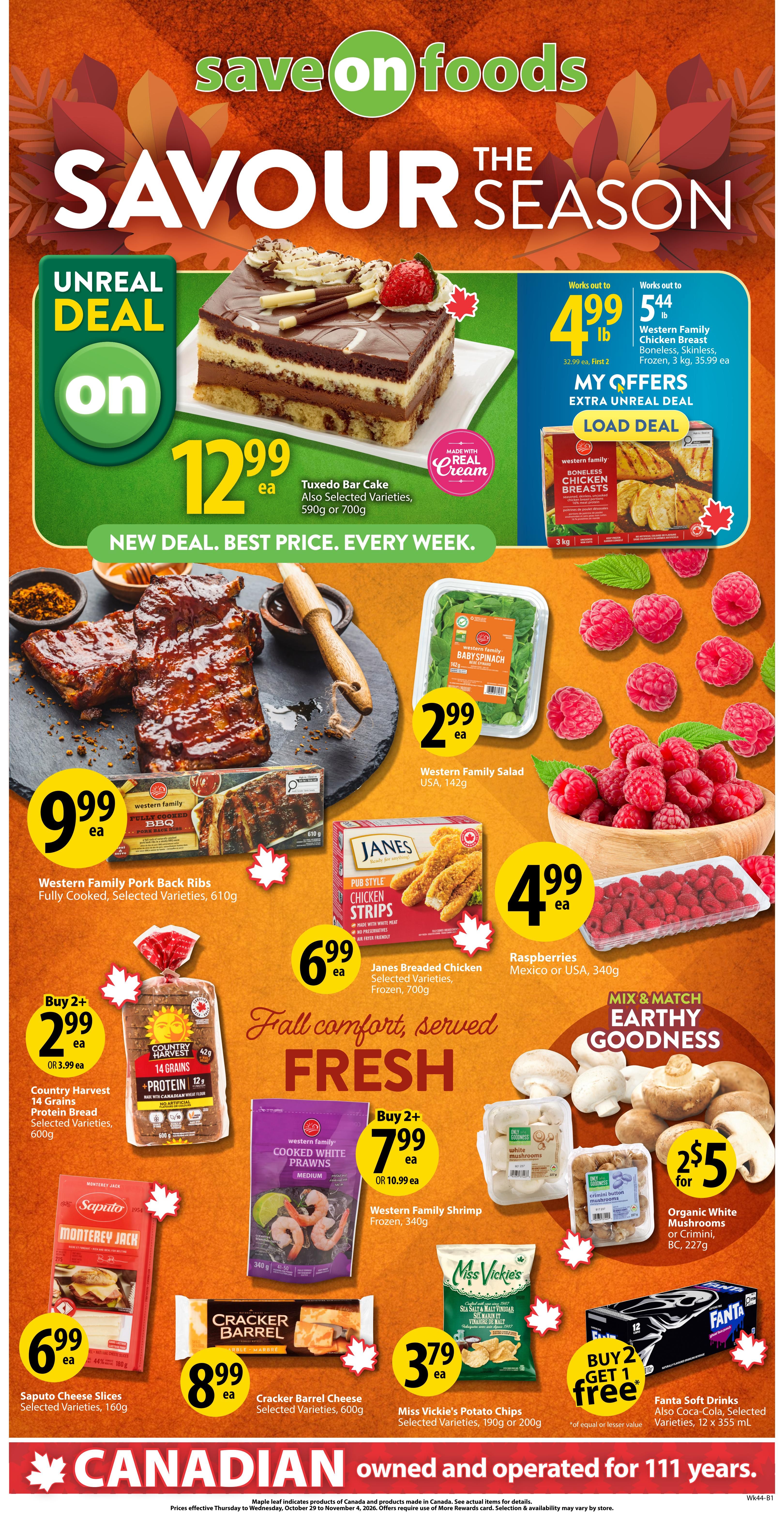 Save On Foods (AB) Flyer October 29 to November 4