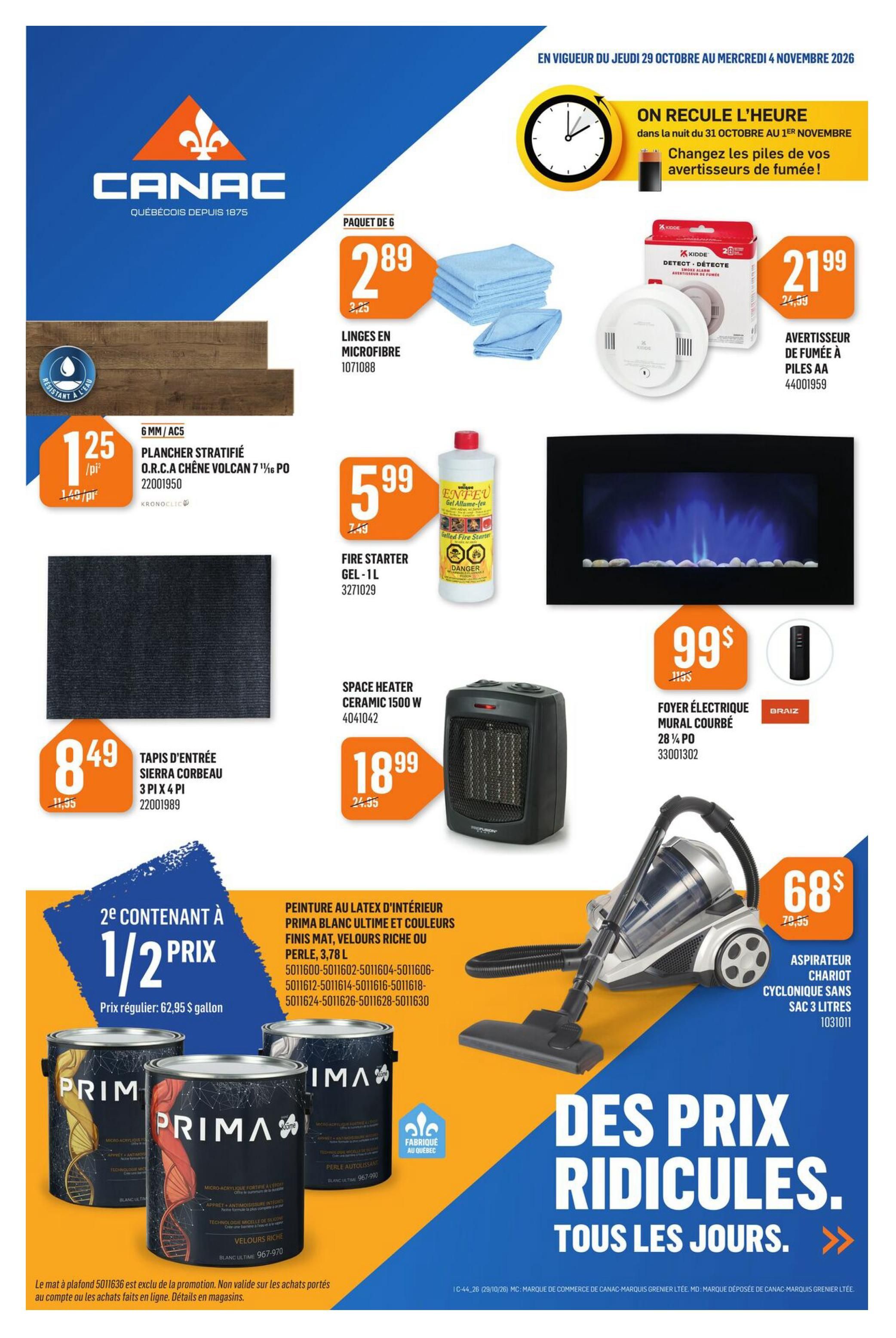 Canac Flyer October 29 to November 4