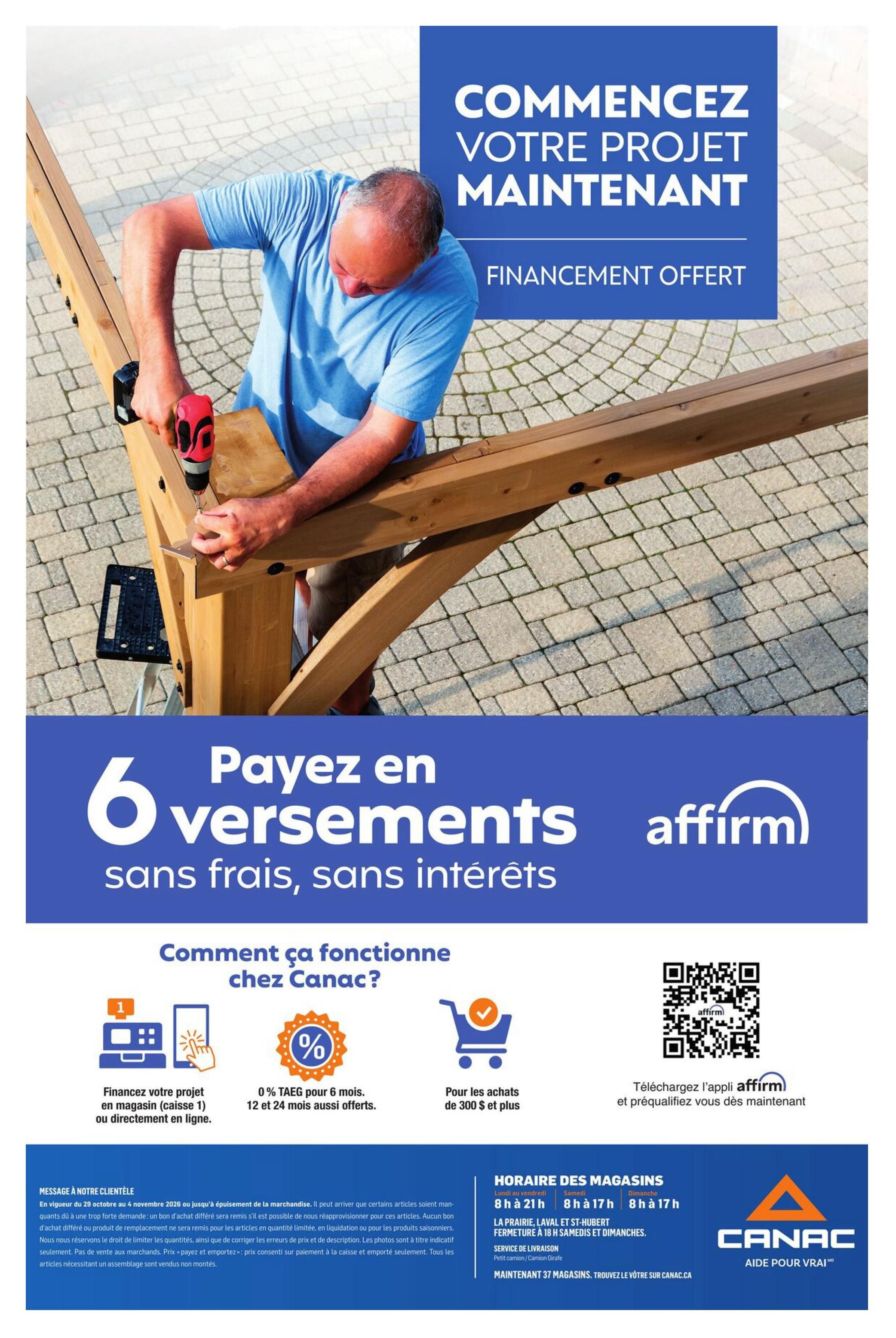 Canac Flyer October 29 to November 4