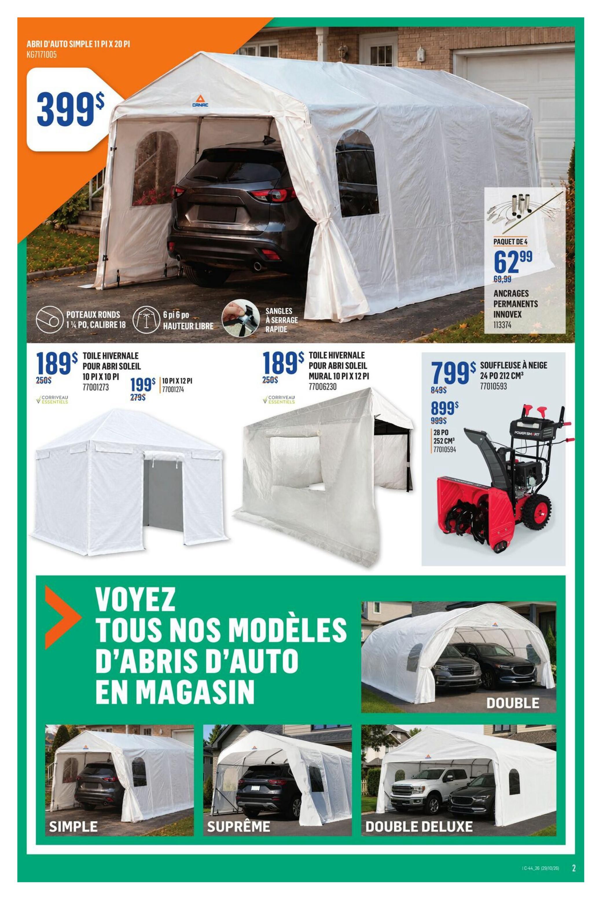 Canac Flyer October 29 to November 4