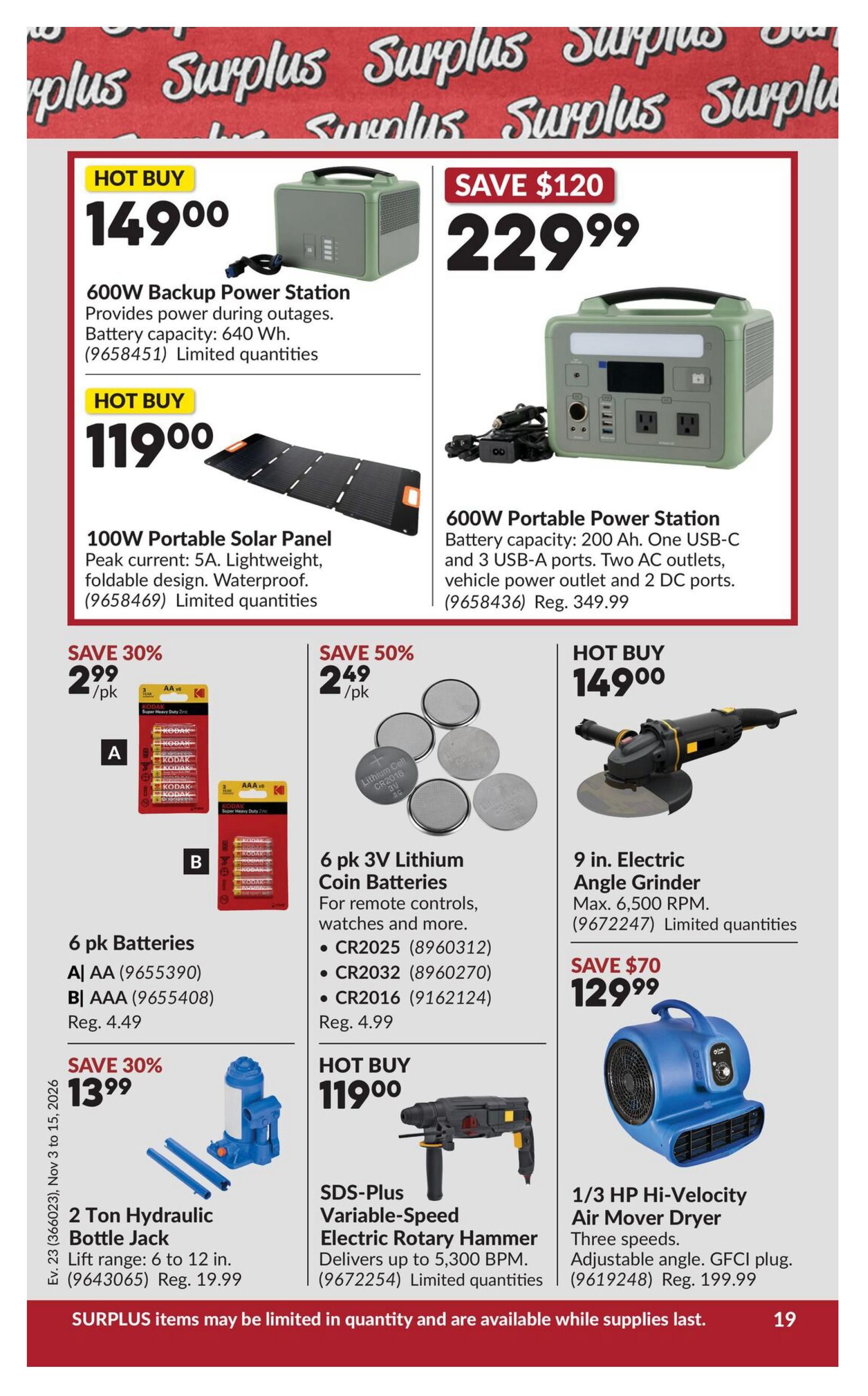 Princess Auto Flyer November 3 to 15