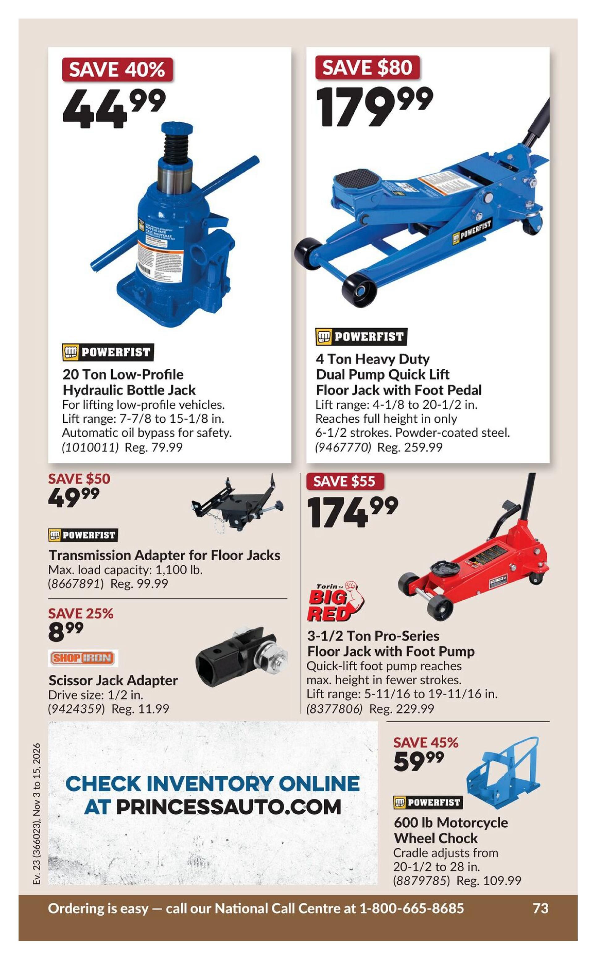 Princess Auto Flyer November 3 to 15