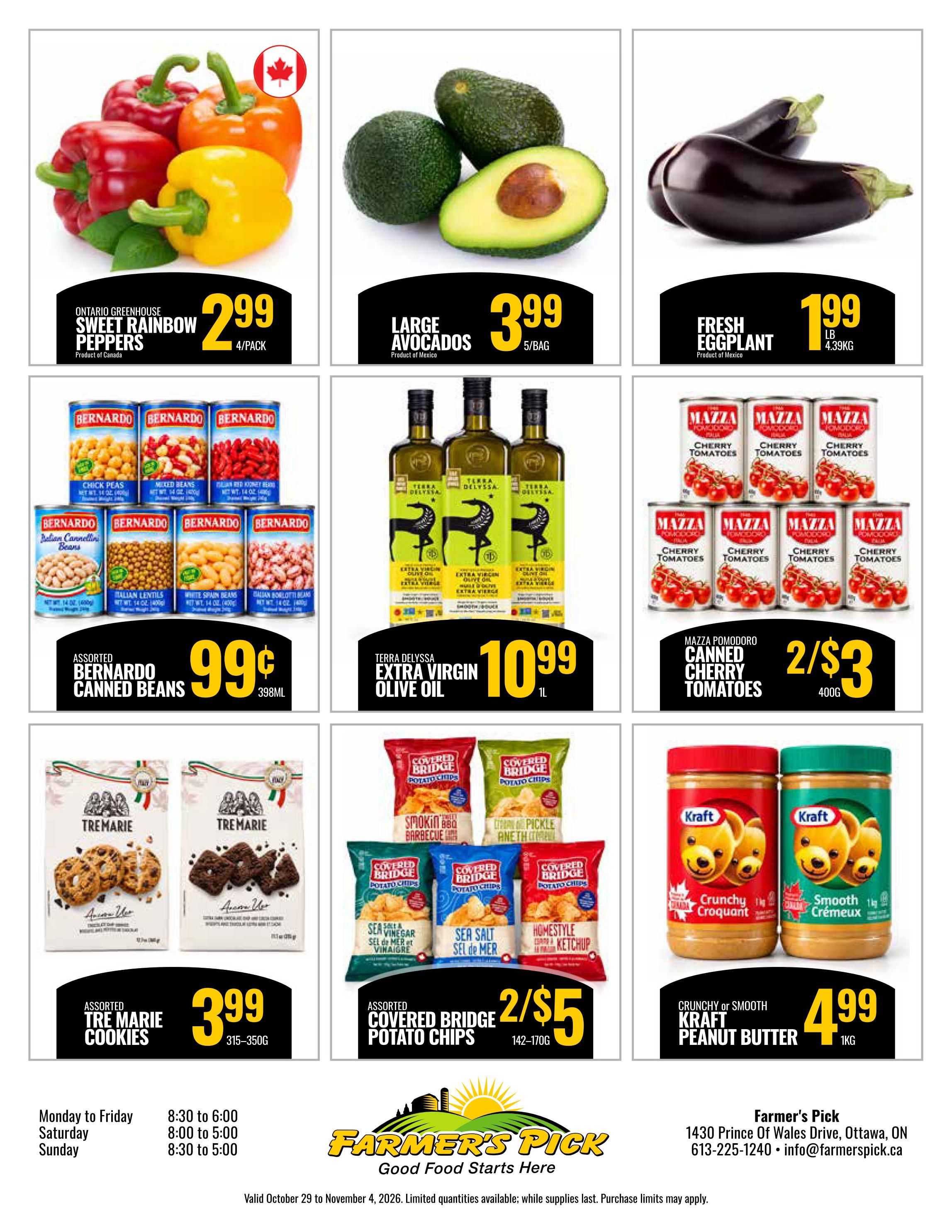 Farmer's Pick Flyer October 29 to November 4