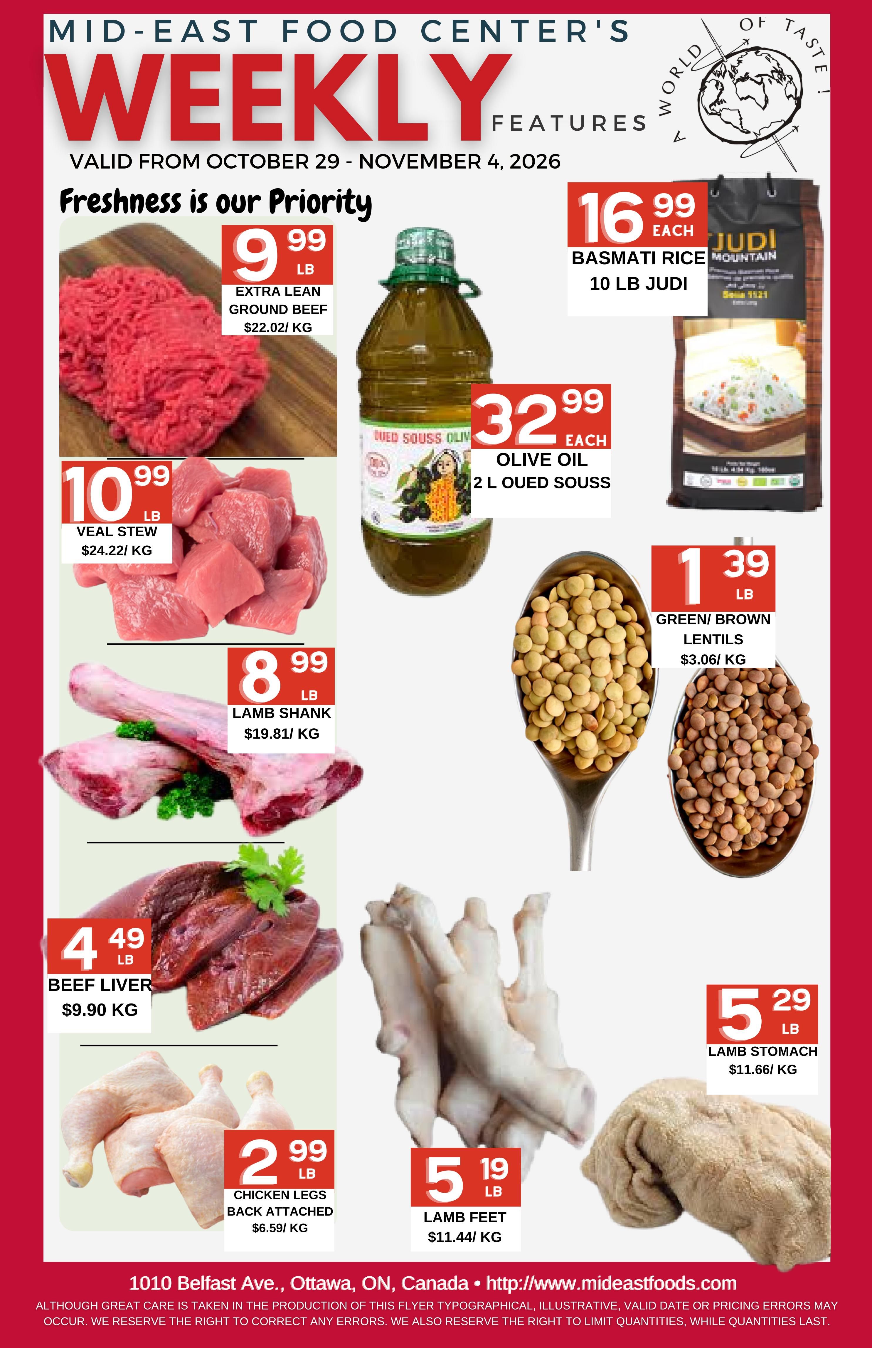 Mid-East Food Centre Flyer October 29 to November 4