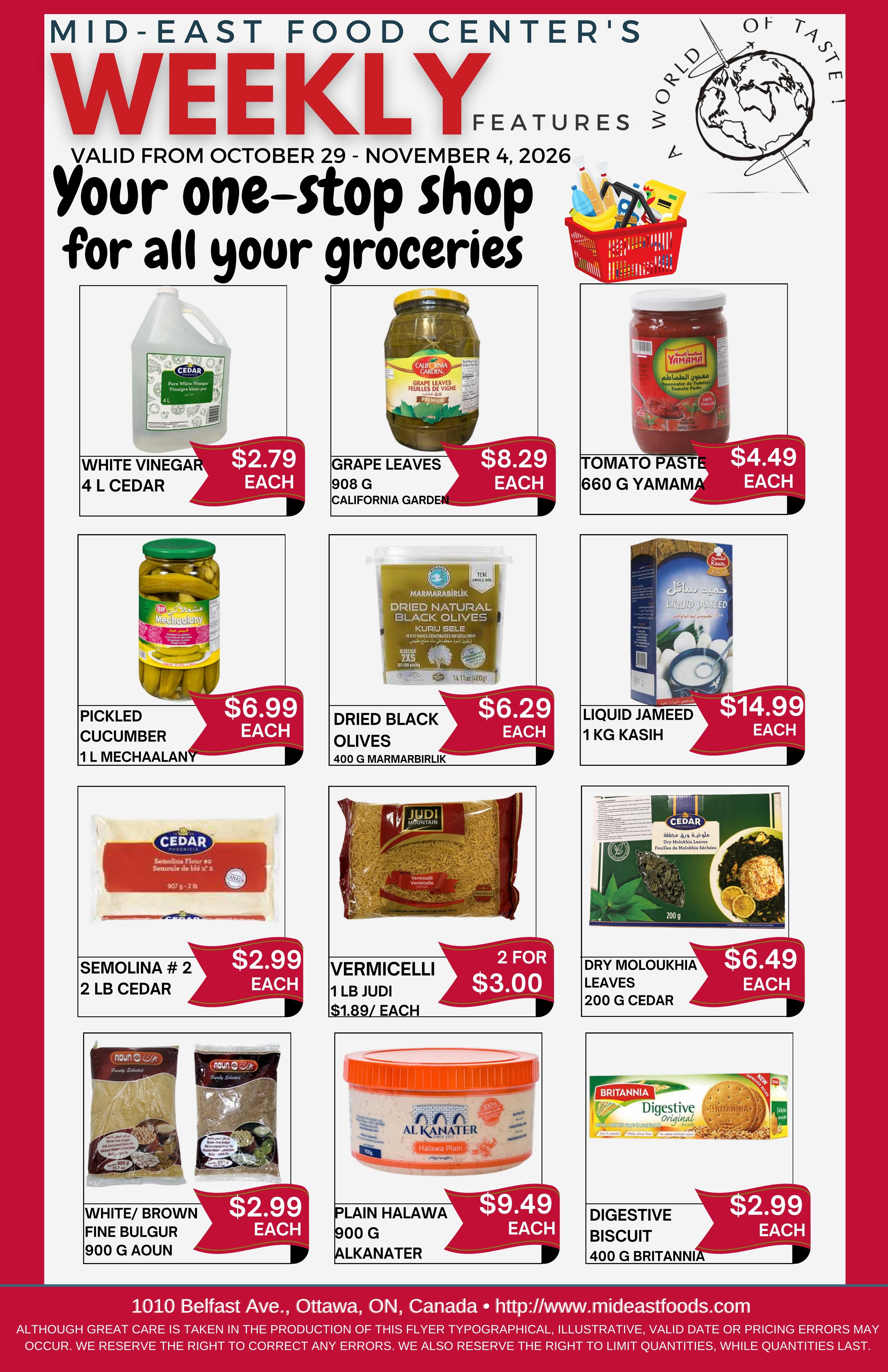 Mid-East Food Centre Flyer October 29 to November 4