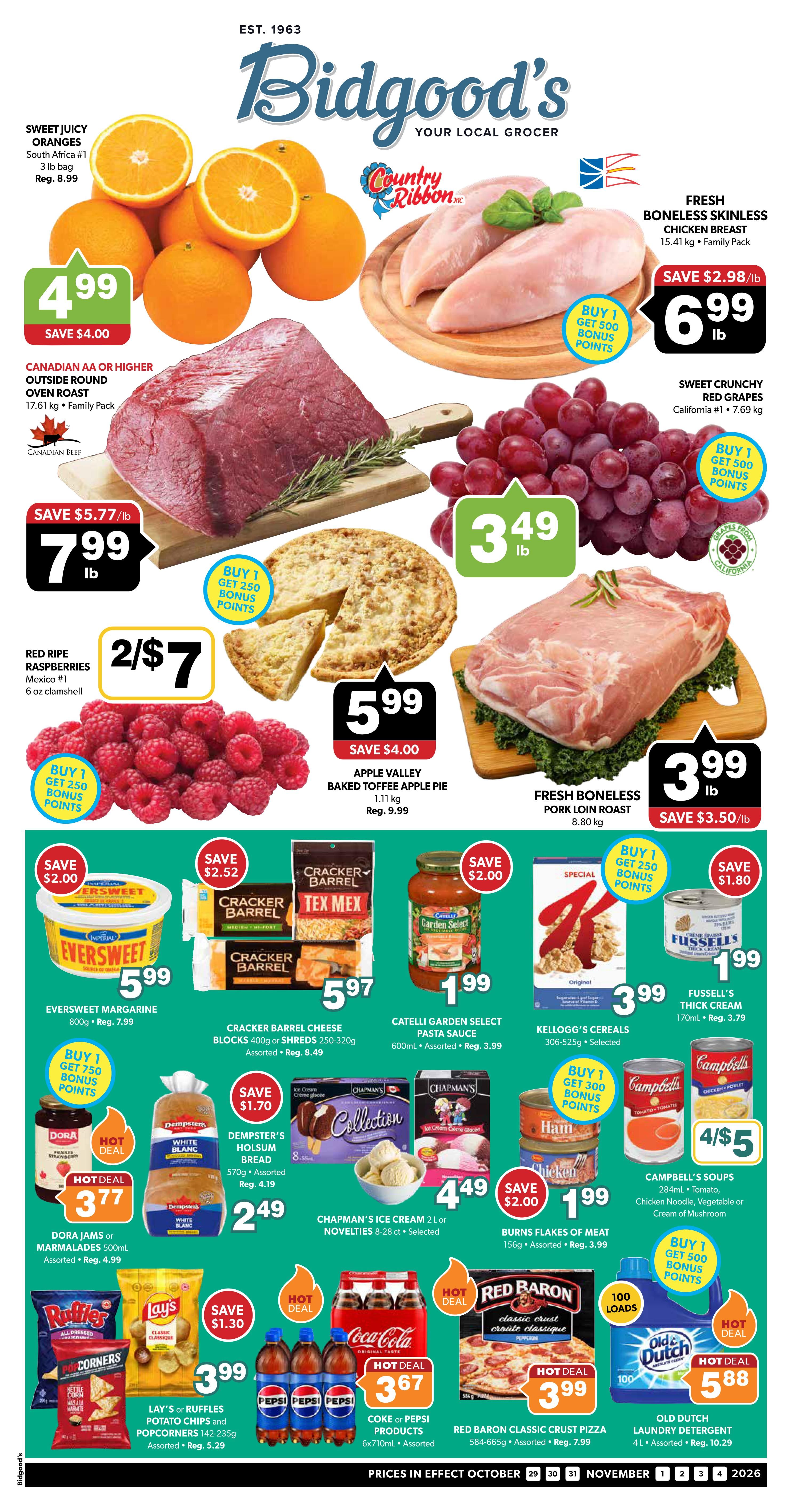 Bidgood's Flyer October 29 to November 4