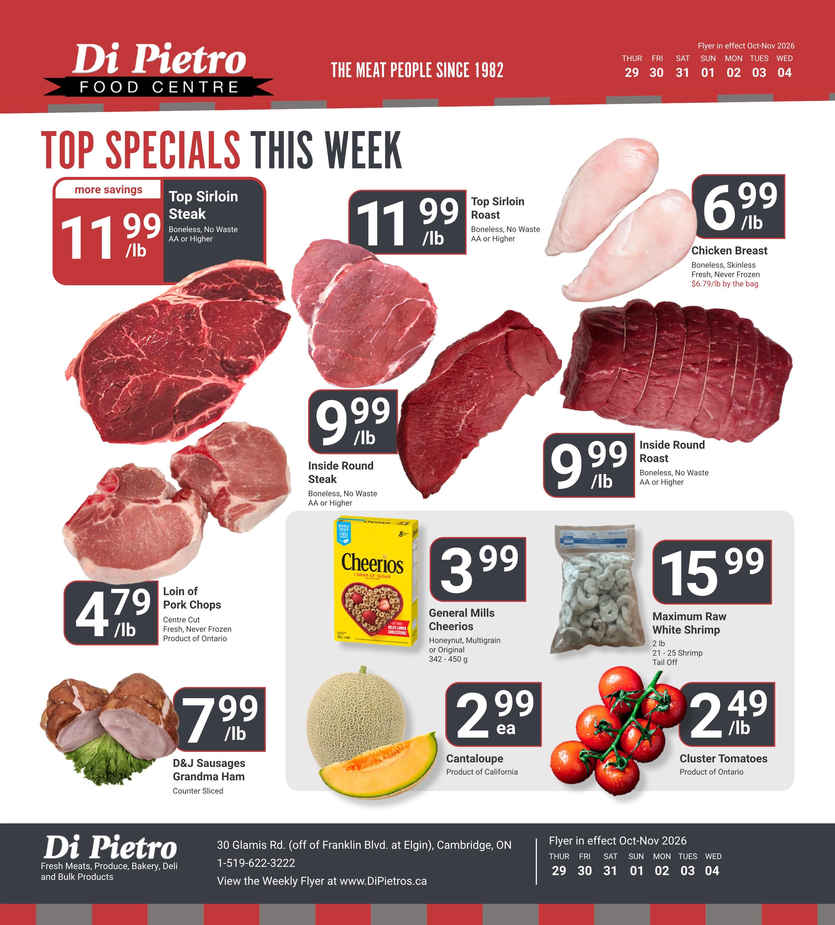 Di Pietro Food Centre Flyer October 29 to November 4