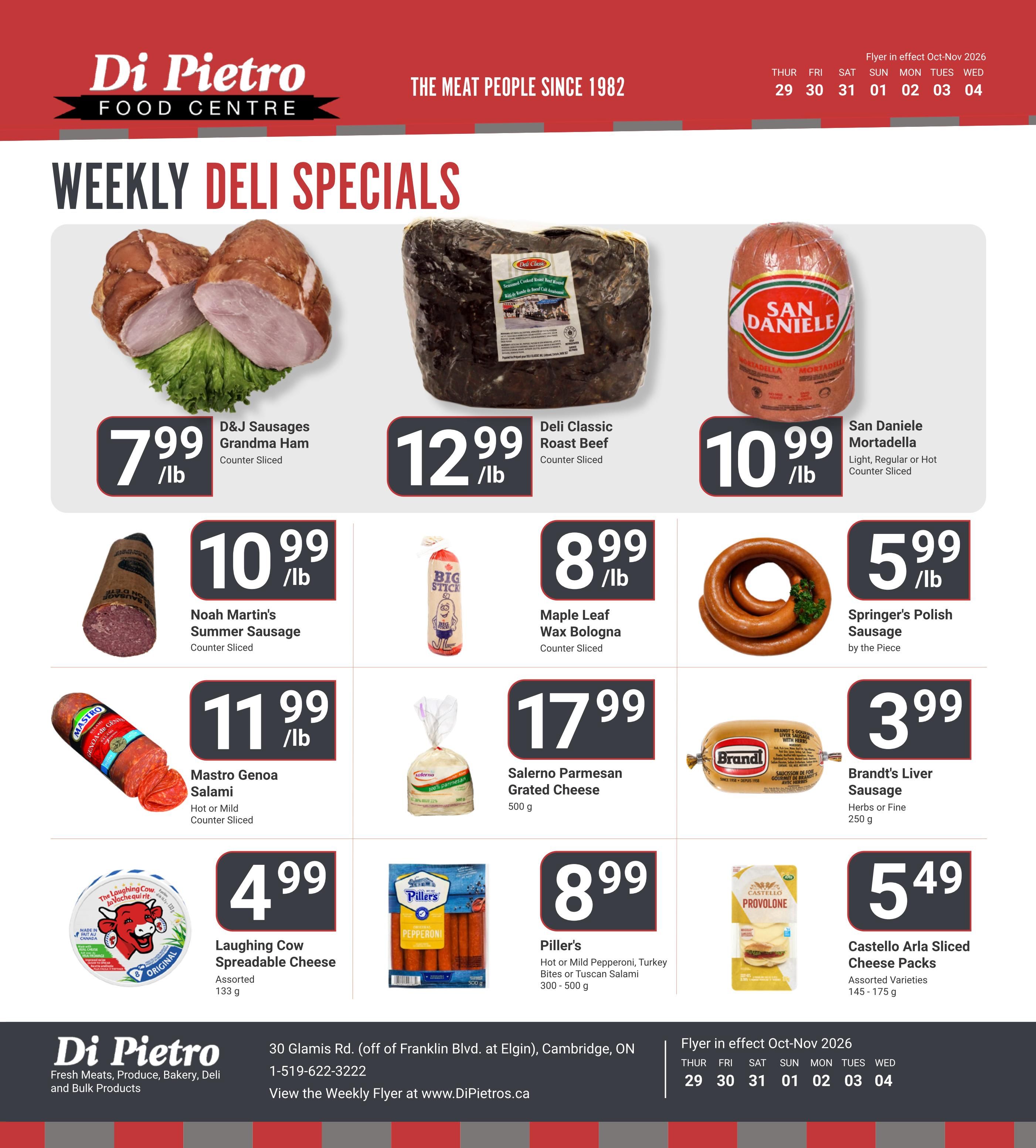 Di Pietro Food Centre Flyer October 29 to November 4