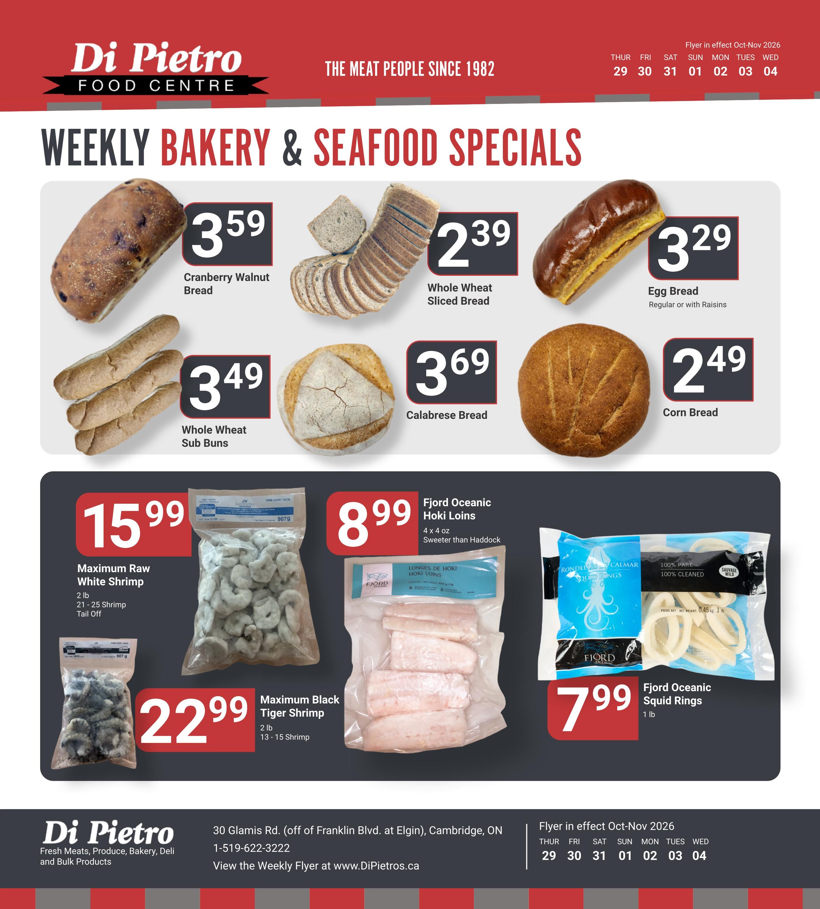 Di Pietro Food Centre Flyer October 29 to November 4