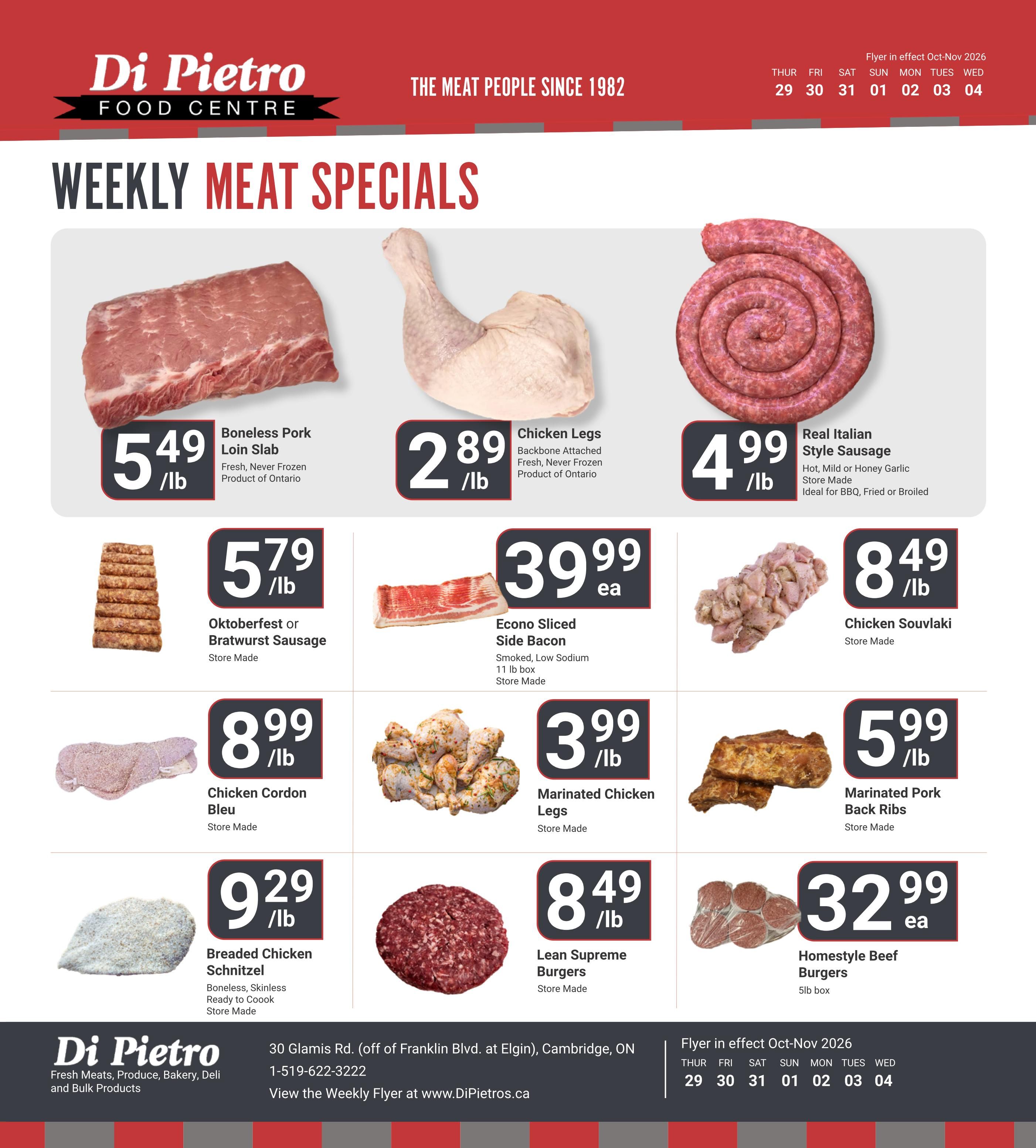 Di Pietro Food Centre Flyer October 29 to November 4