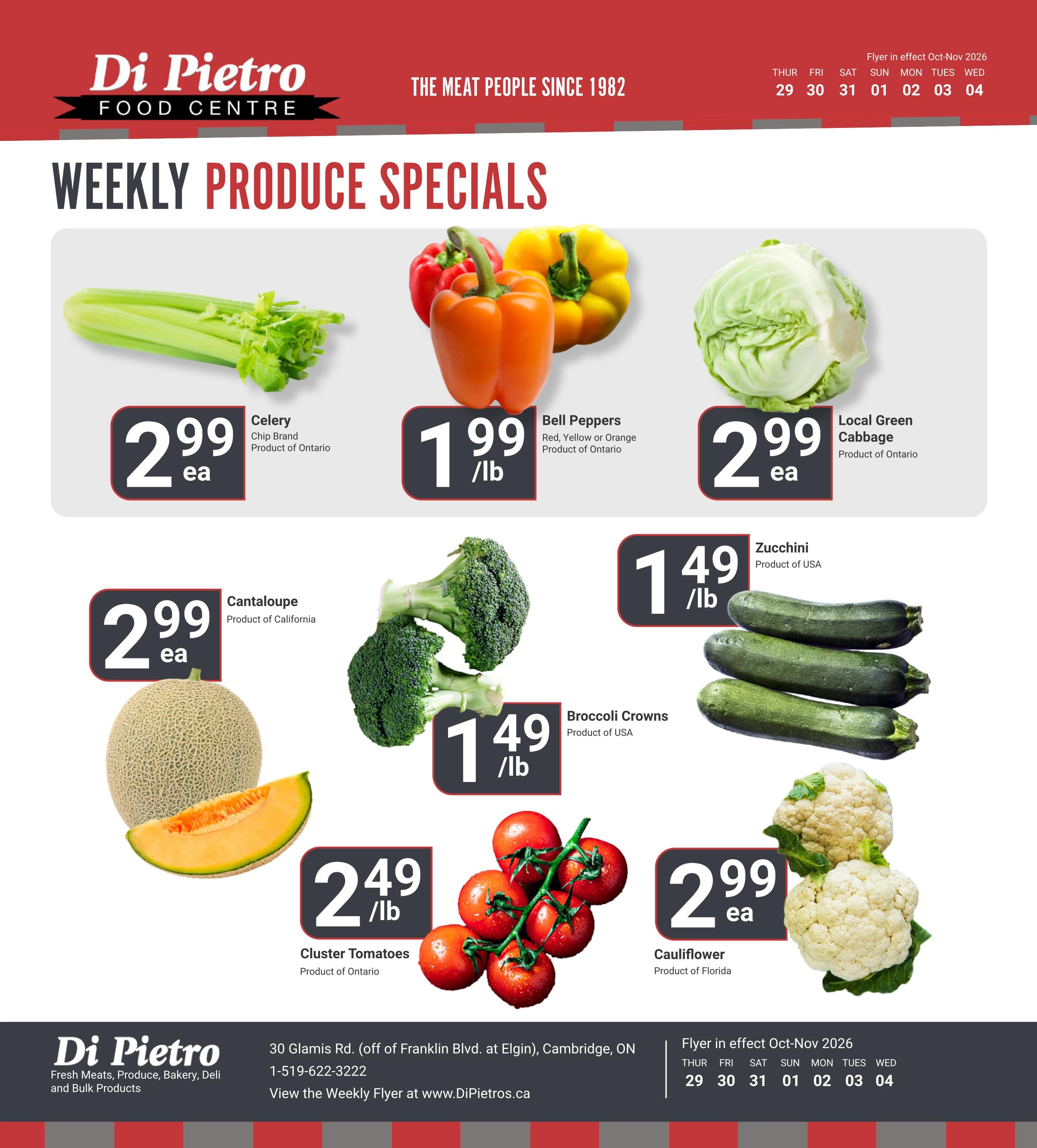 Di Pietro Food Centre Flyer October 29 to November 4
