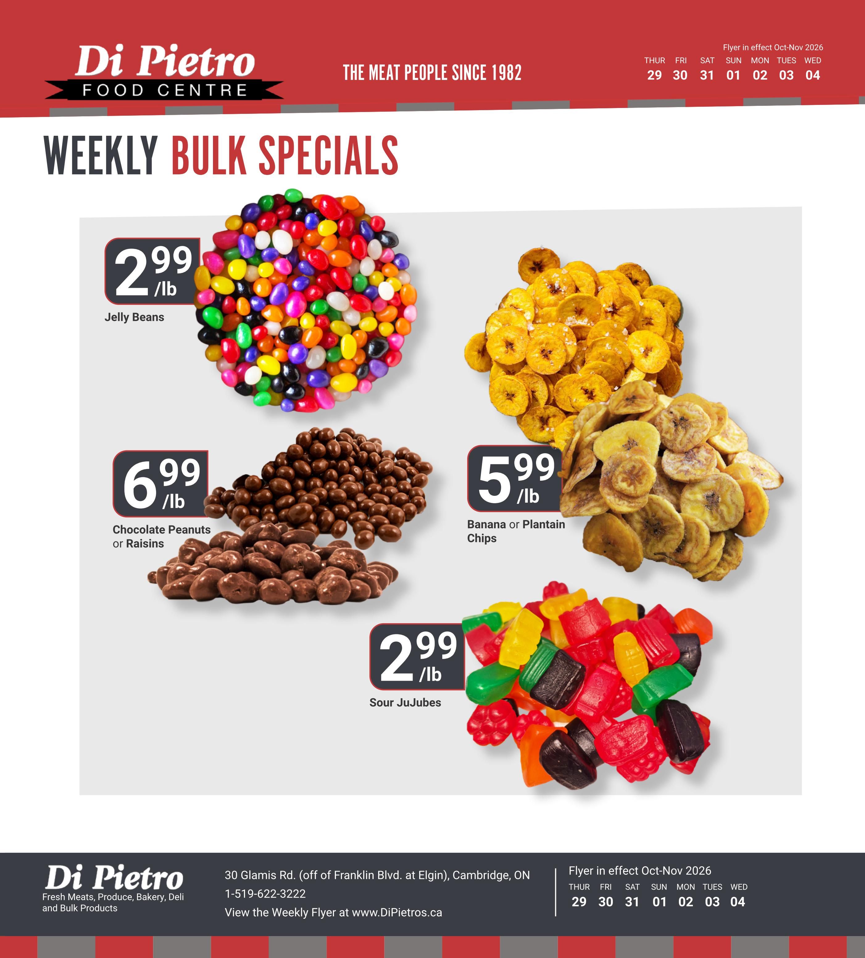Di Pietro Food Centre Flyer October 29 to November 4