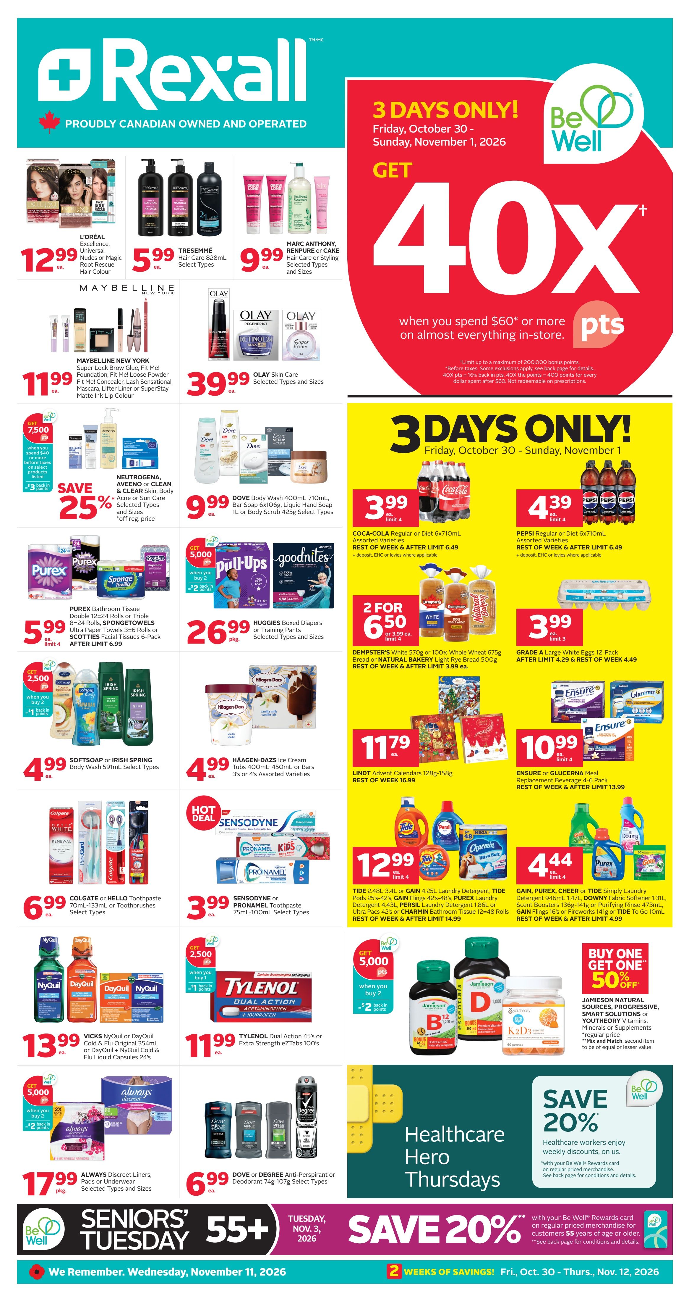 Rexall (AB, SK, MB) Flyer October 30 to November 5