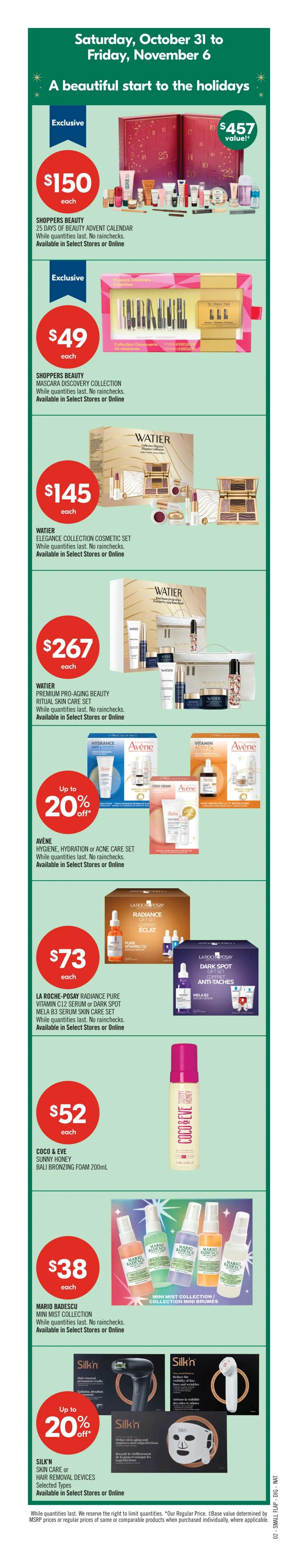 Shoppers Drug Mart (ON) Flyer October 31 to November 6