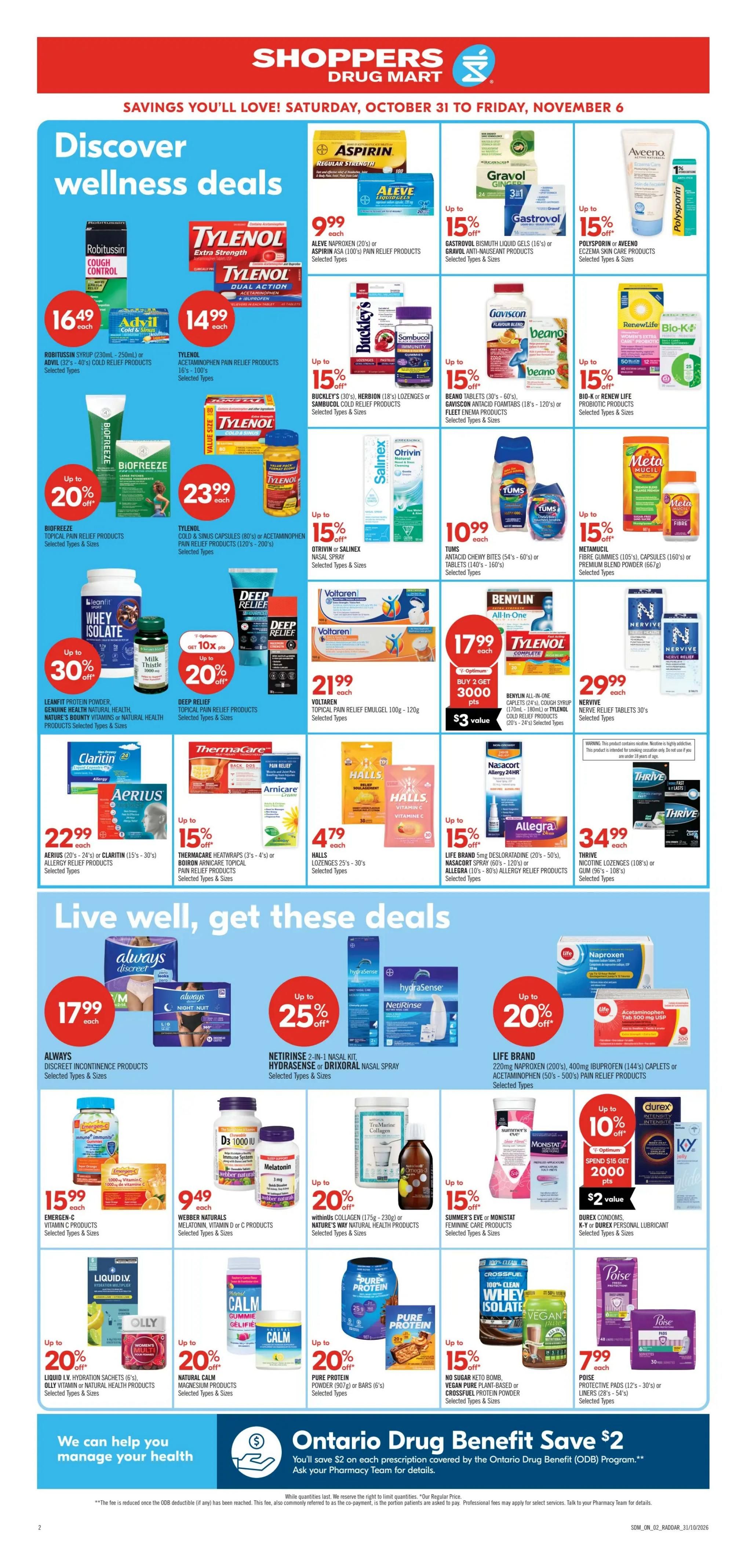Shoppers Drug Mart (ON) Flyer October 31 to November 6