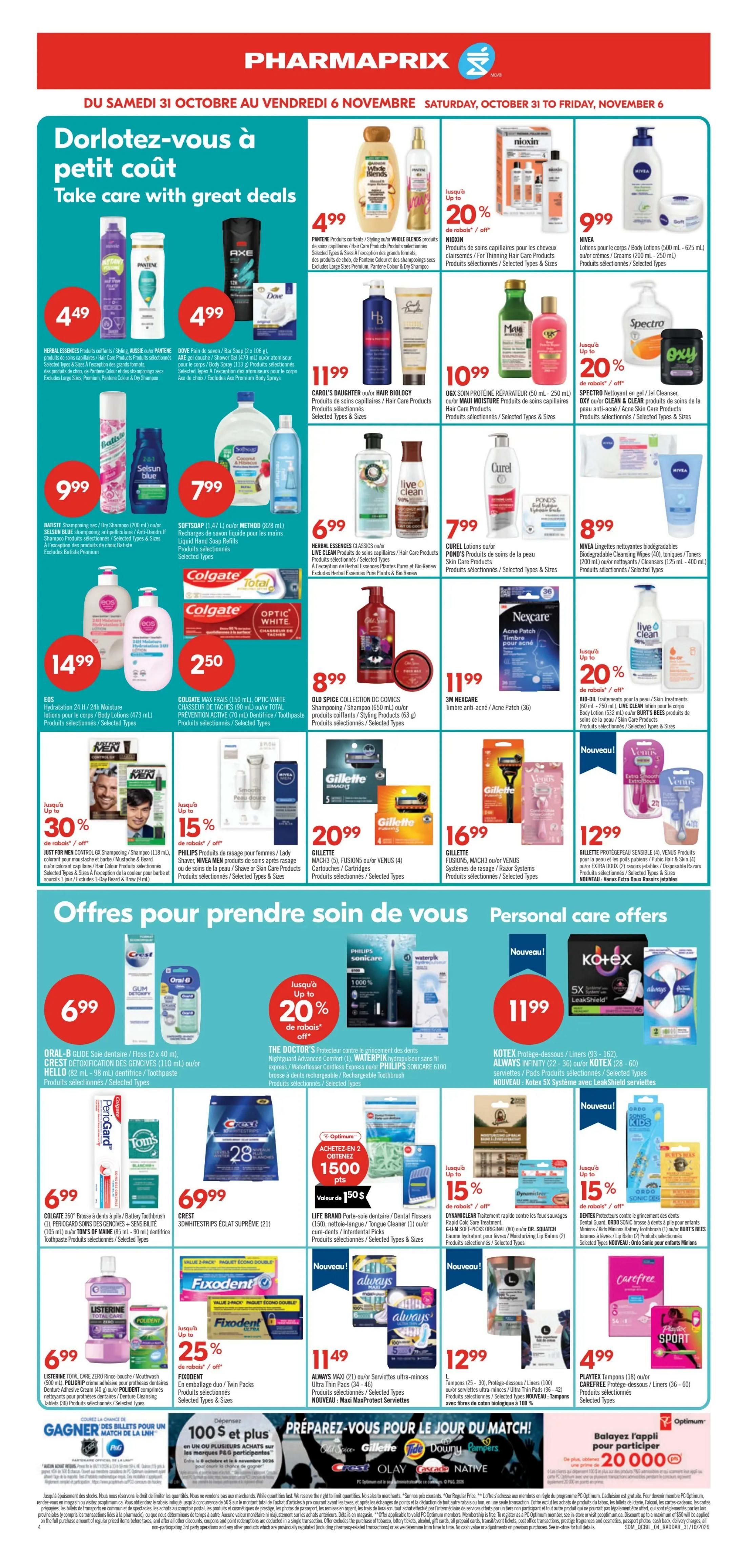 Pharmaprix Flyer October 31 to November 6