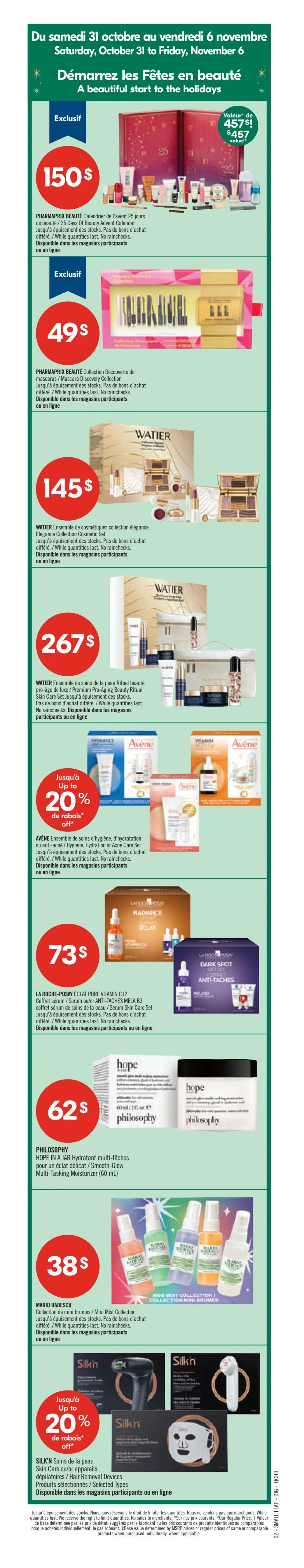 Pharmaprix Flyer October 31 to November 6