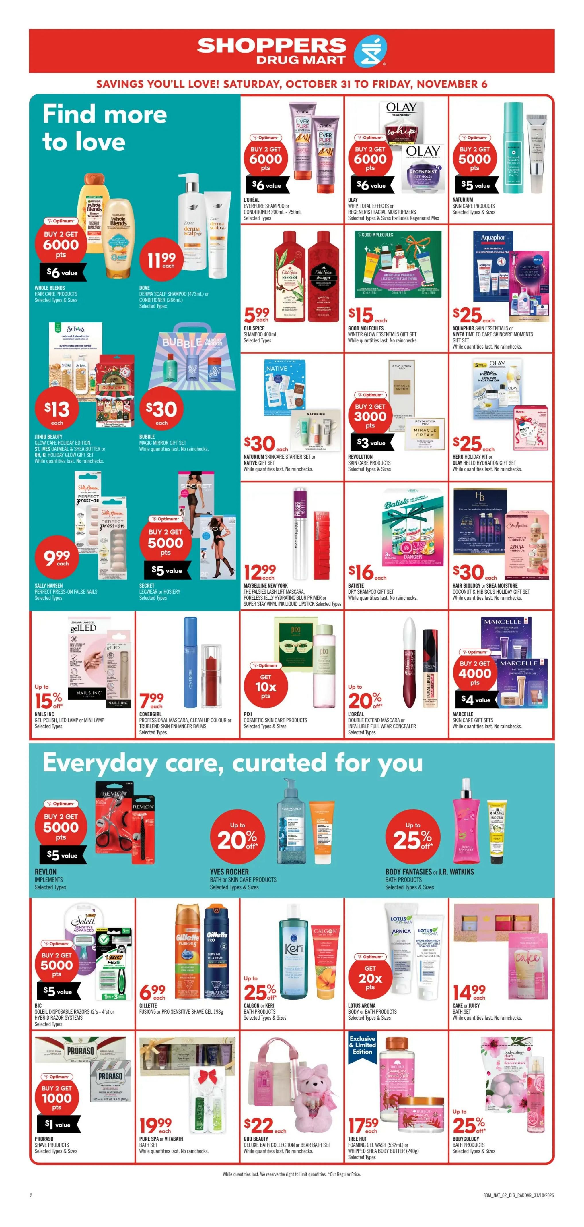 Shoppers Drug Mart (West) Flyer October 31 to November 6