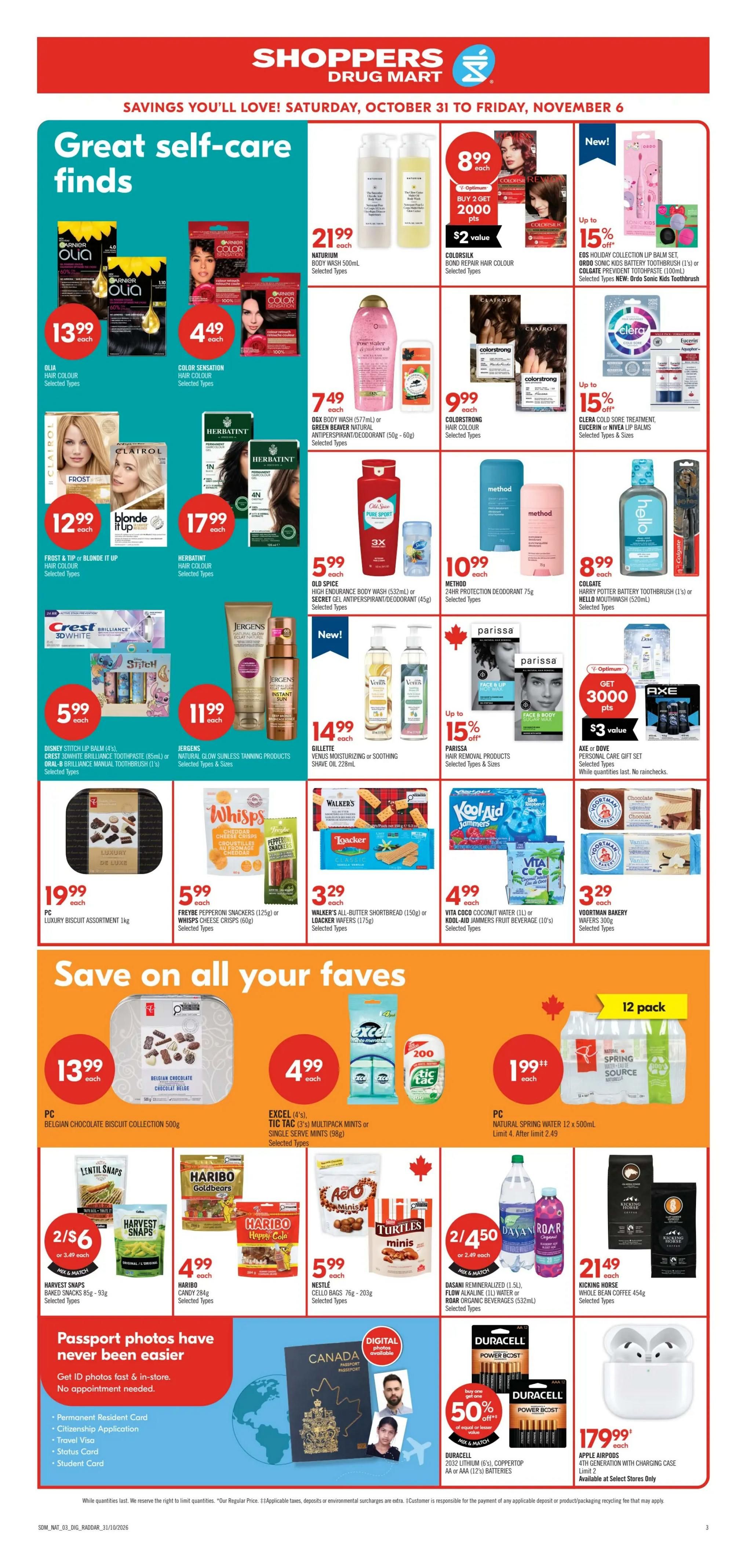 Shoppers Drug Mart (West) Flyer October 31 to November 6