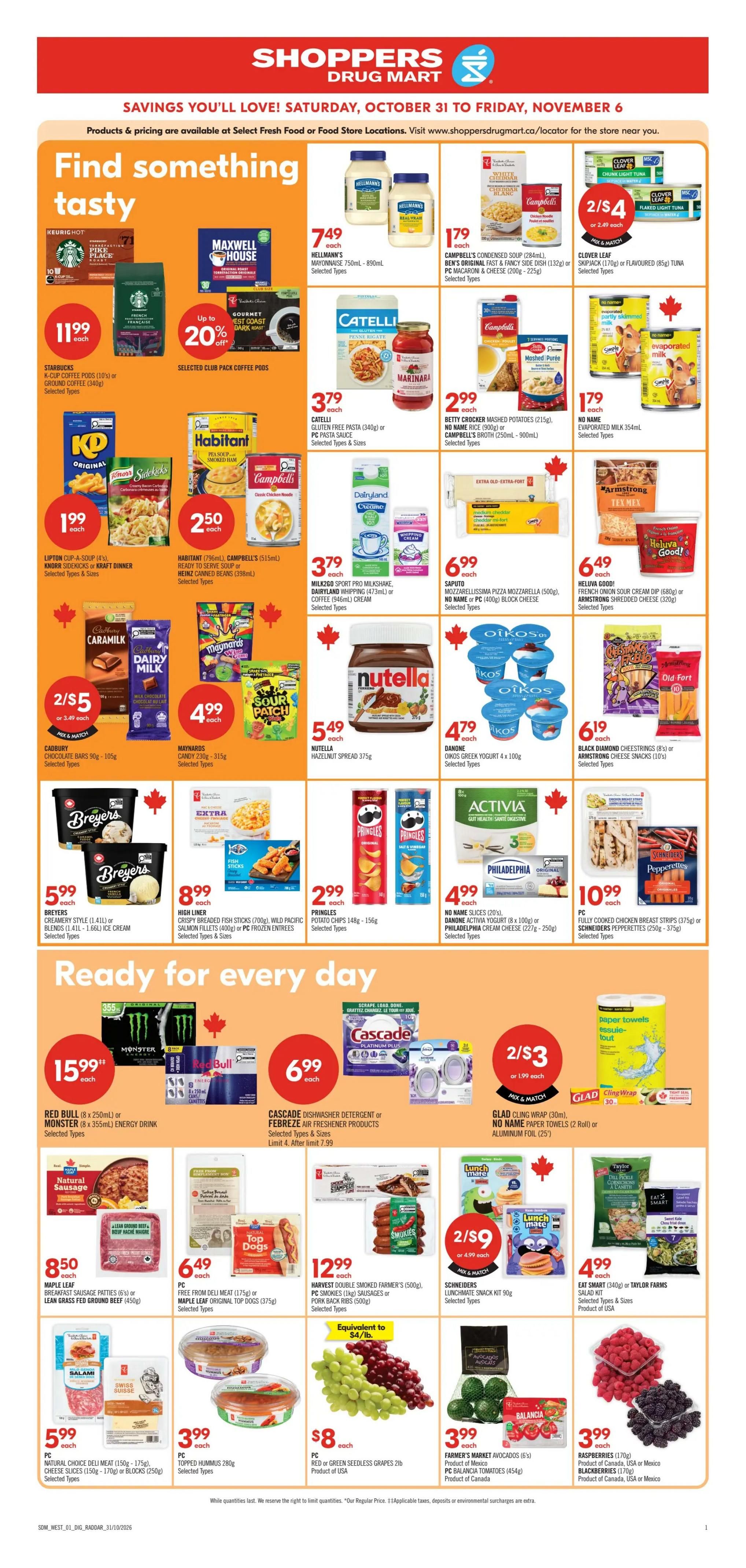 Shoppers Drug Mart (West) Flyer October 31 to November 6