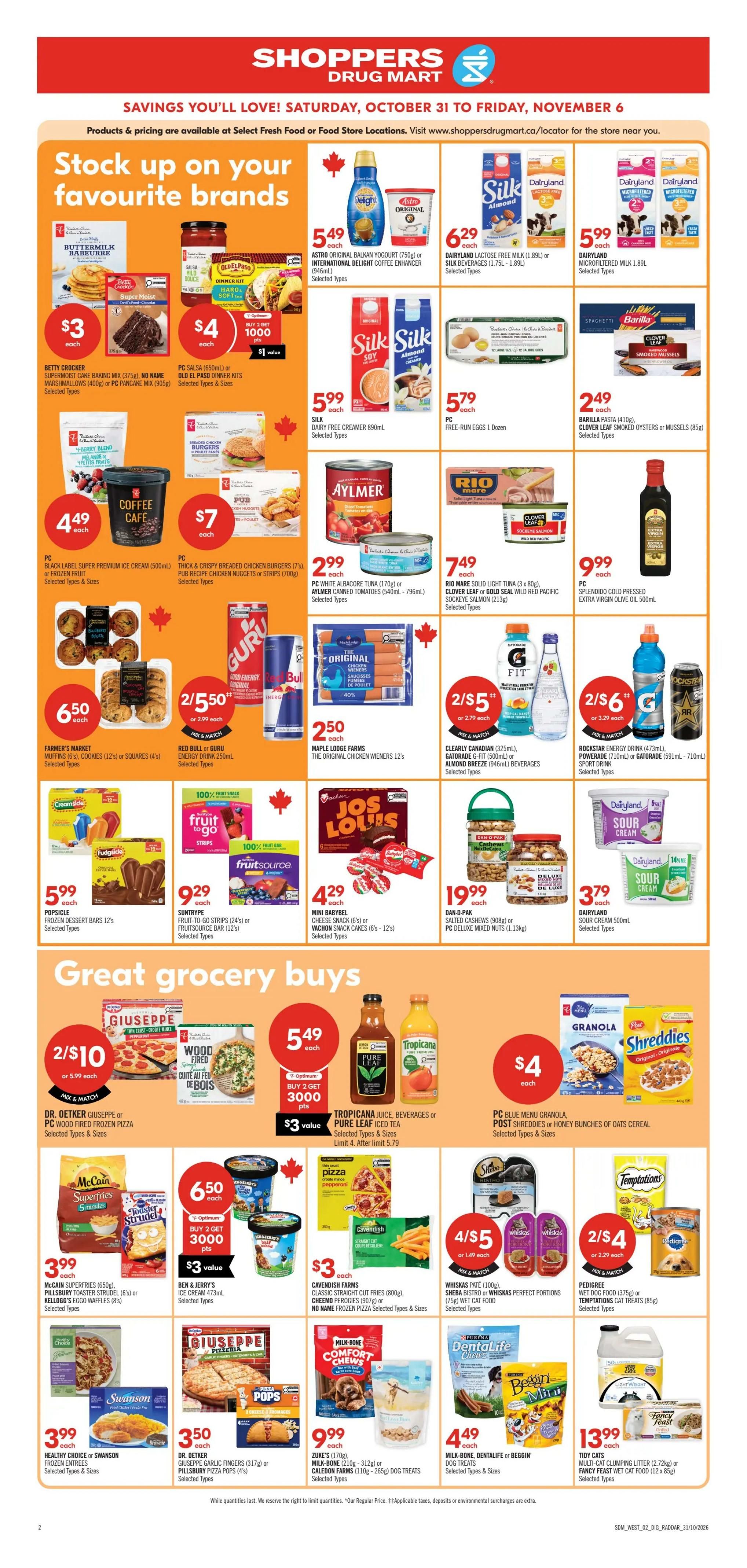 Shoppers Drug Mart (West) Flyer October 31 to November 6