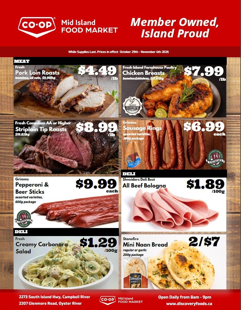 Mid Island Co-Op Flyer October 25 to 31