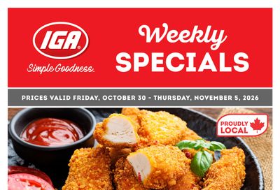 IGA Stores of BC Flyer October 30 to November 5