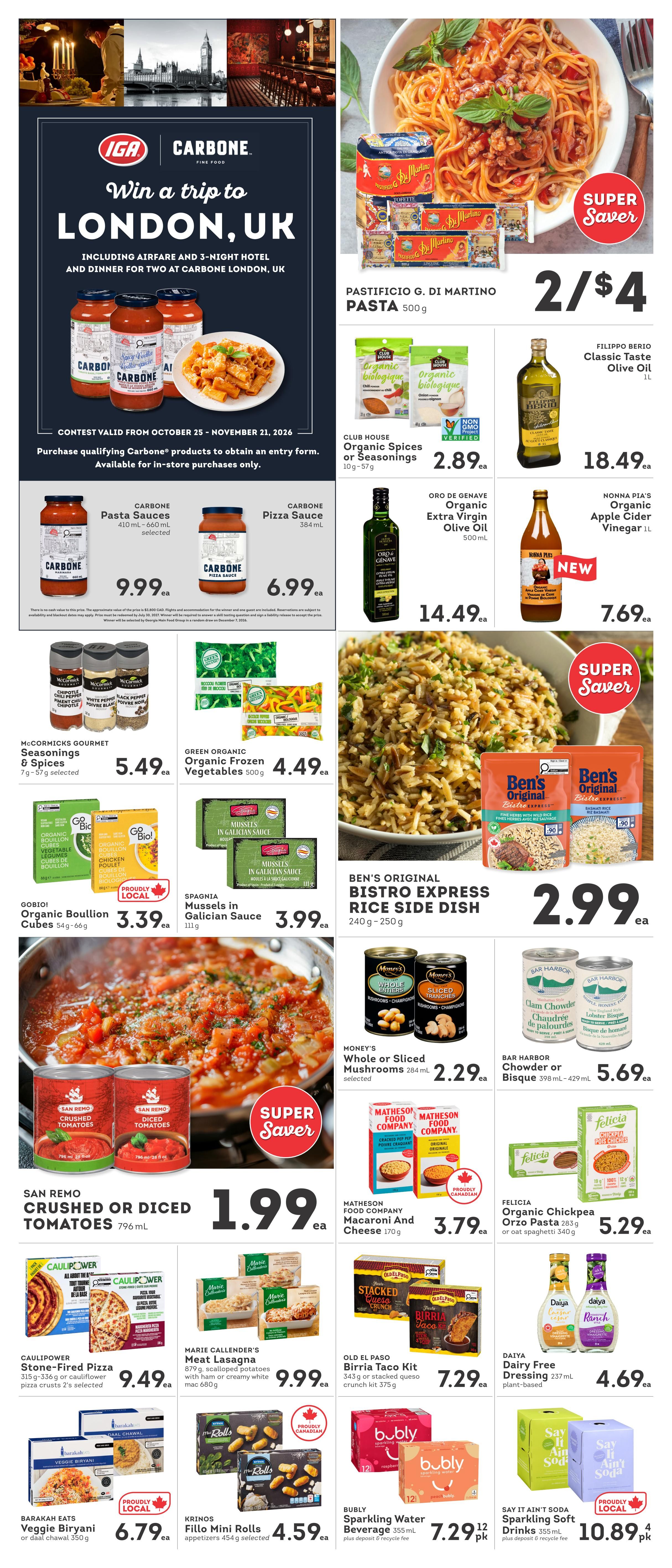 IGA Stores of BC Flyer October 30 to November 5