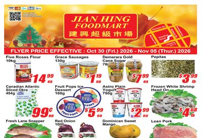 Jian Hing Foodmart (Scarborough) Flyer October 30 to November 5