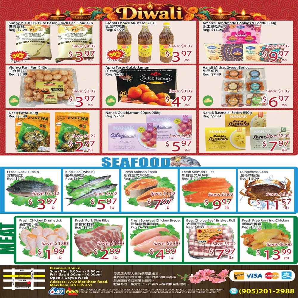 Sunny Foodmart (Markham) Flyer October 30 to November 5