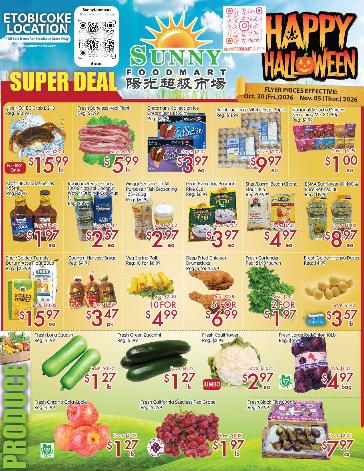 Sunny Foodmart (Etobicoke) Flyer October 30 to November 5