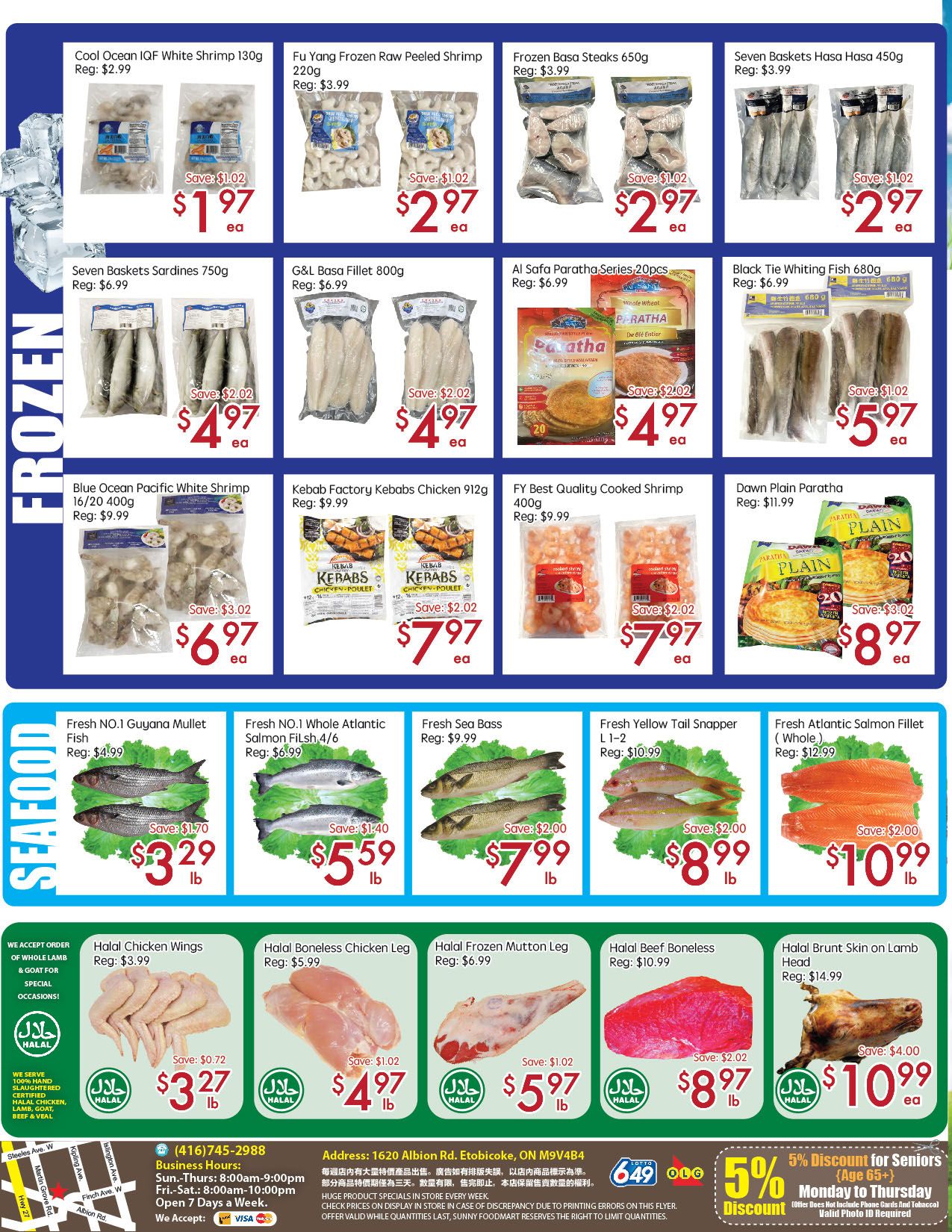Sunny Foodmart (Etobicoke) Flyer October 30 to November 5