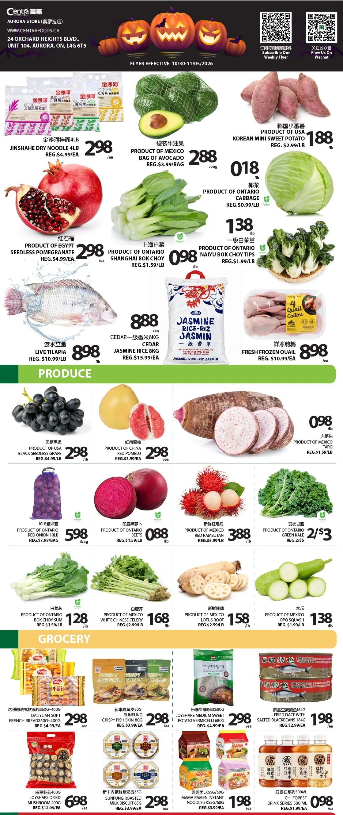 Centra Foods (Aurora) Flyer October 30 to November 5