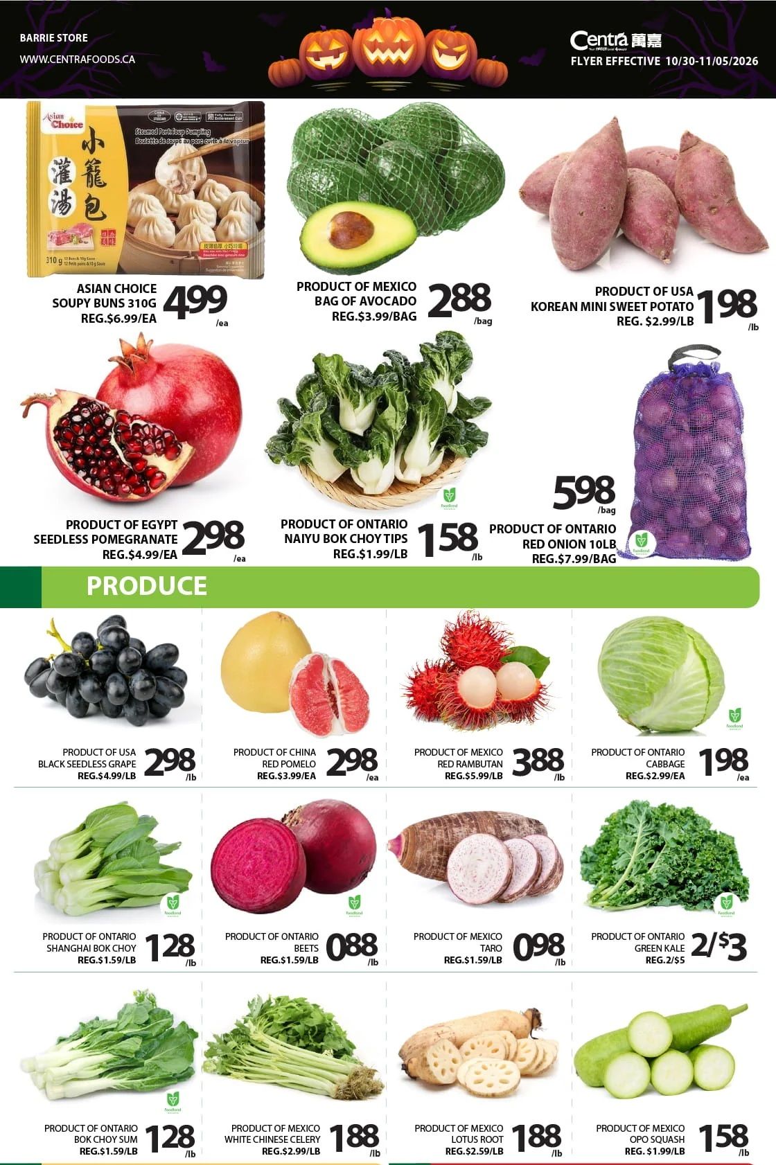 Centra Foods (Barrie) Flyer October 30 to November 5