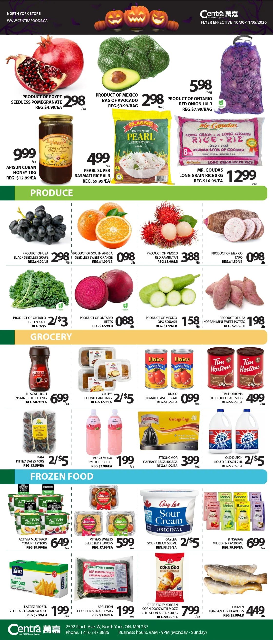 Centra Foods (North York) Flyer October 30 to November 5