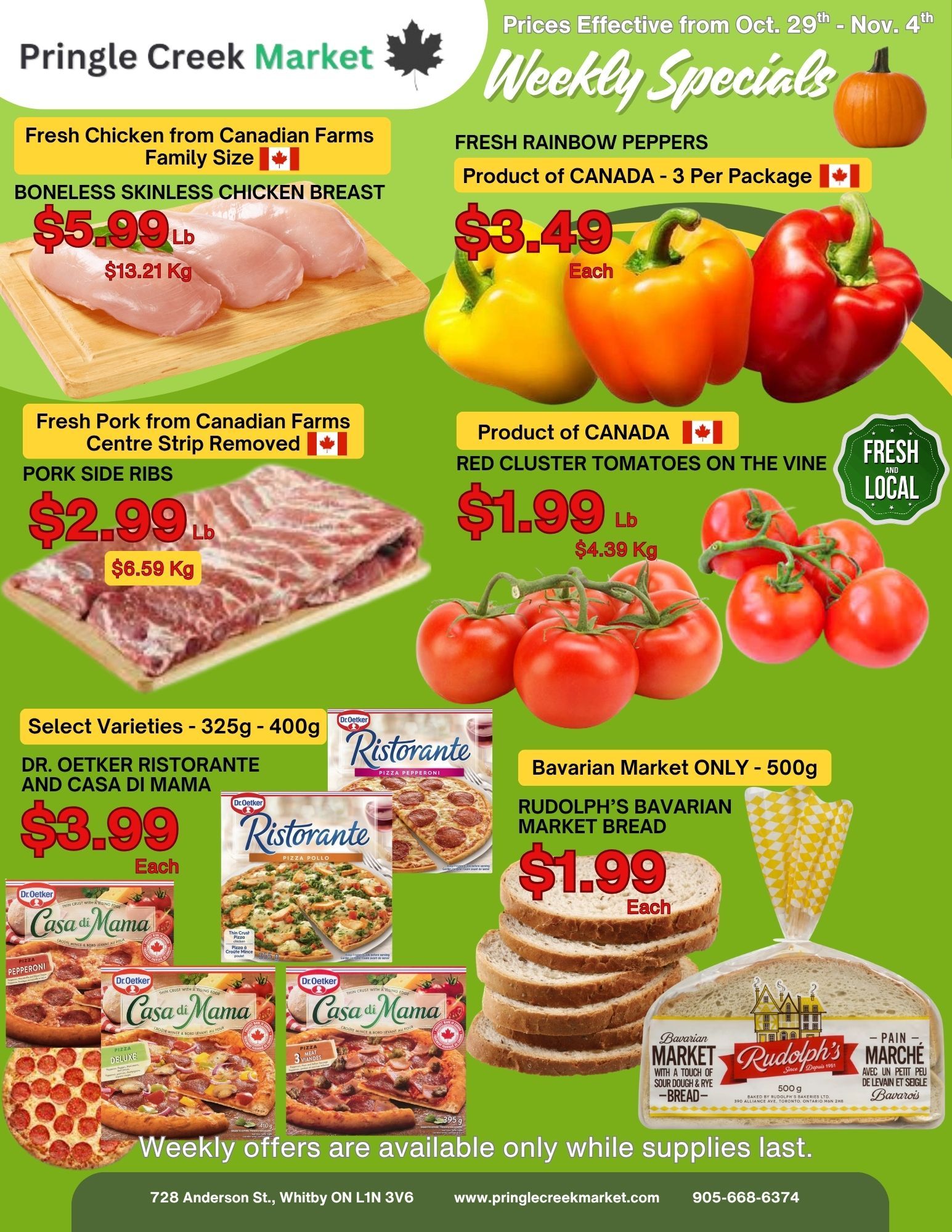 Pringle Creek Market Flyer October 29 to November 4