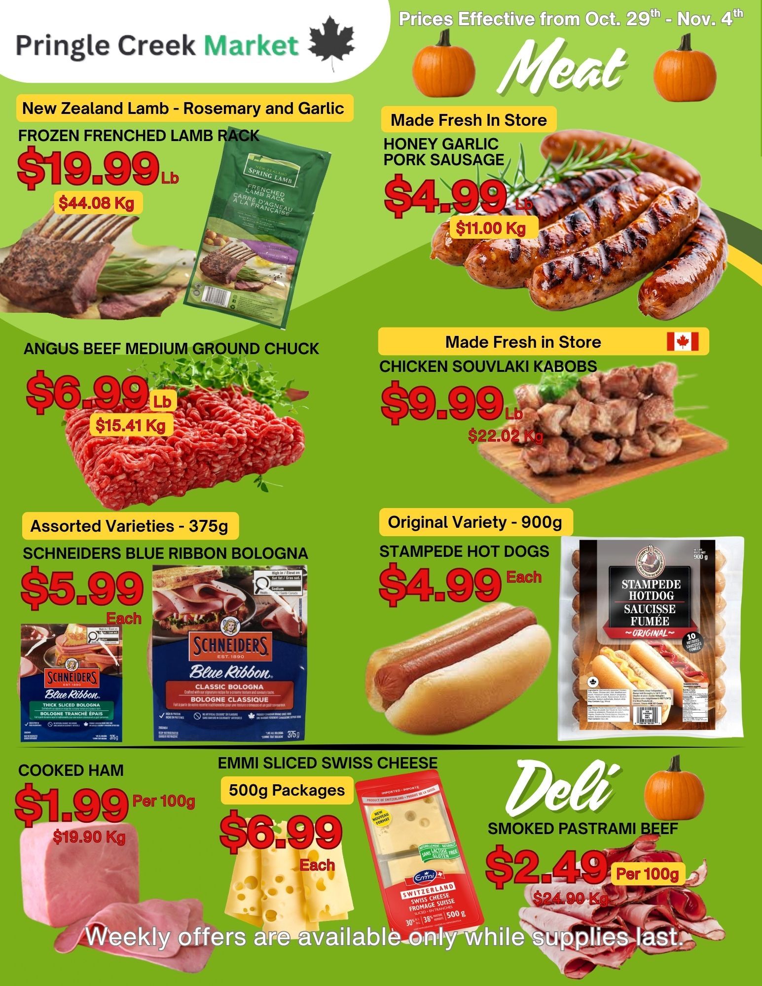 Pringle Creek Market Flyer October 29 to November 4
