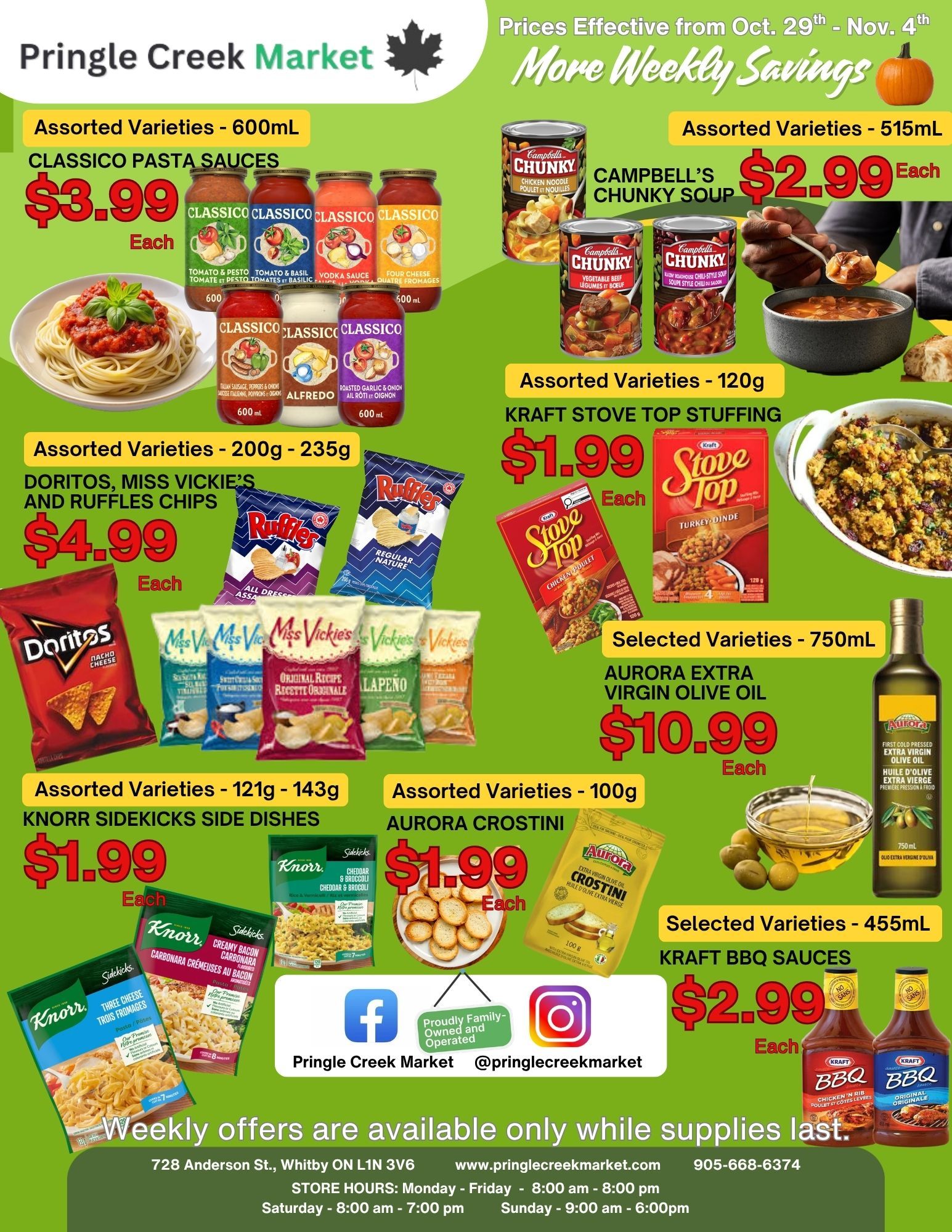 Pringle Creek Market Flyer October 29 to November 4