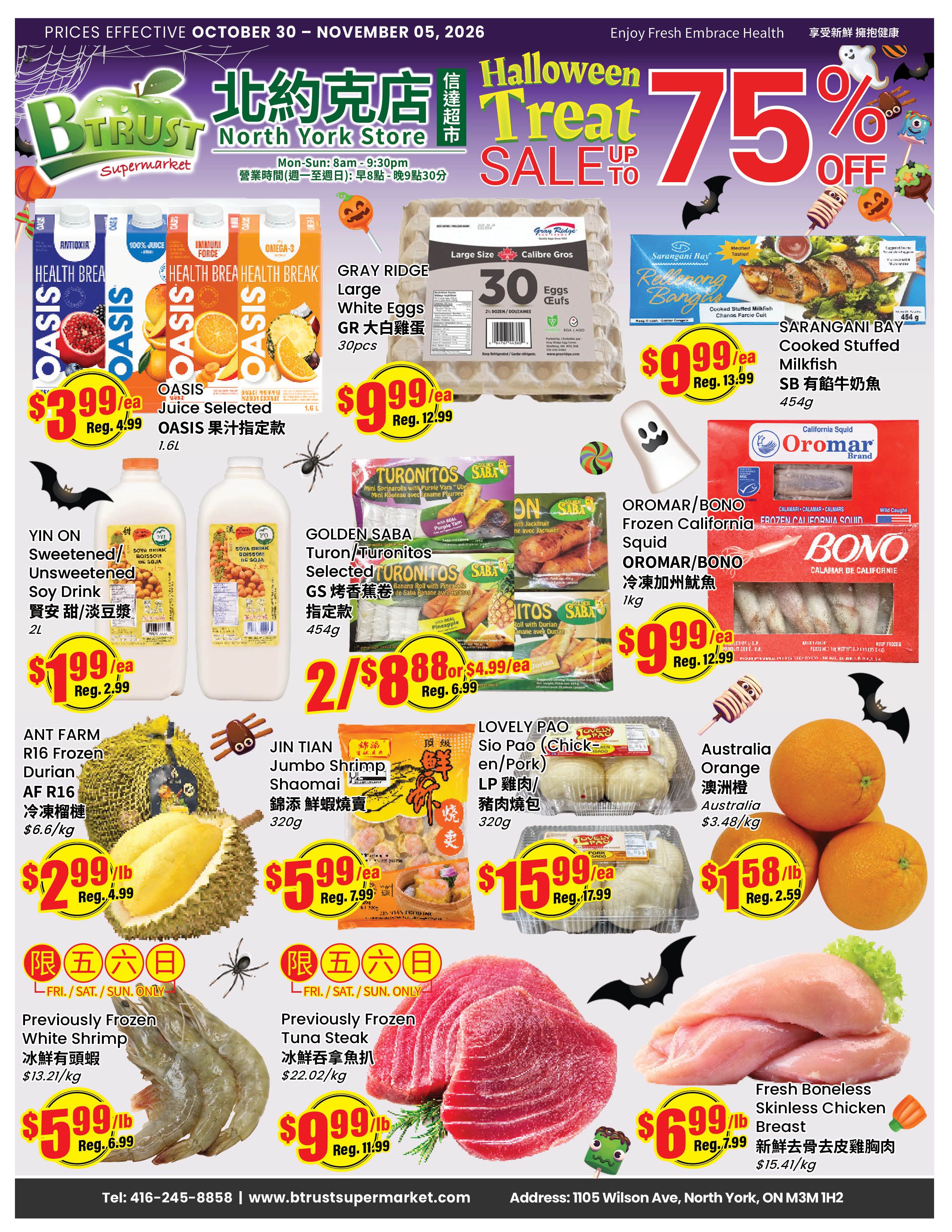 Btrust Supermarket (North York) Flyer October 30 to November 5