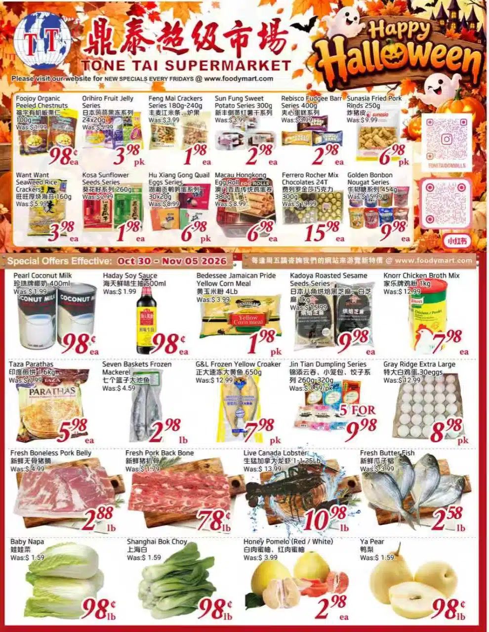 Tone Tai Supermarket Flyer October 30 to November 5
