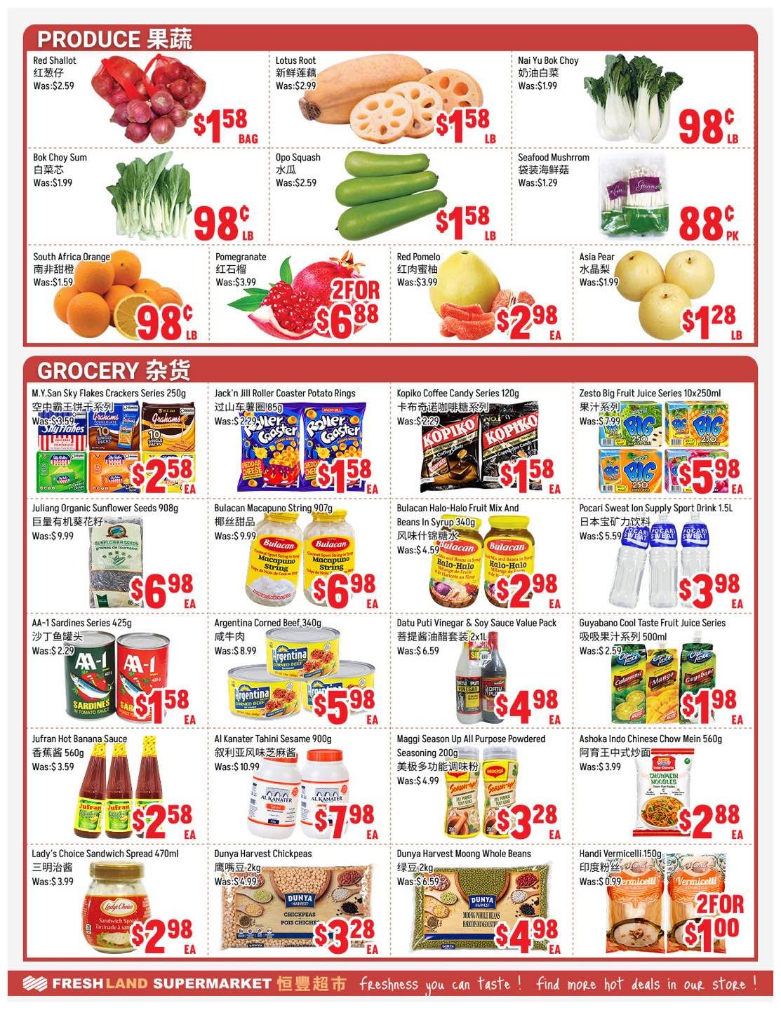 FreshLand Supermarket Flyer October 30 to November 5