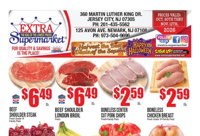Extra Supermarket (Jersey City Area, NJ) Weekly Ad October 30 - November 12, 2026