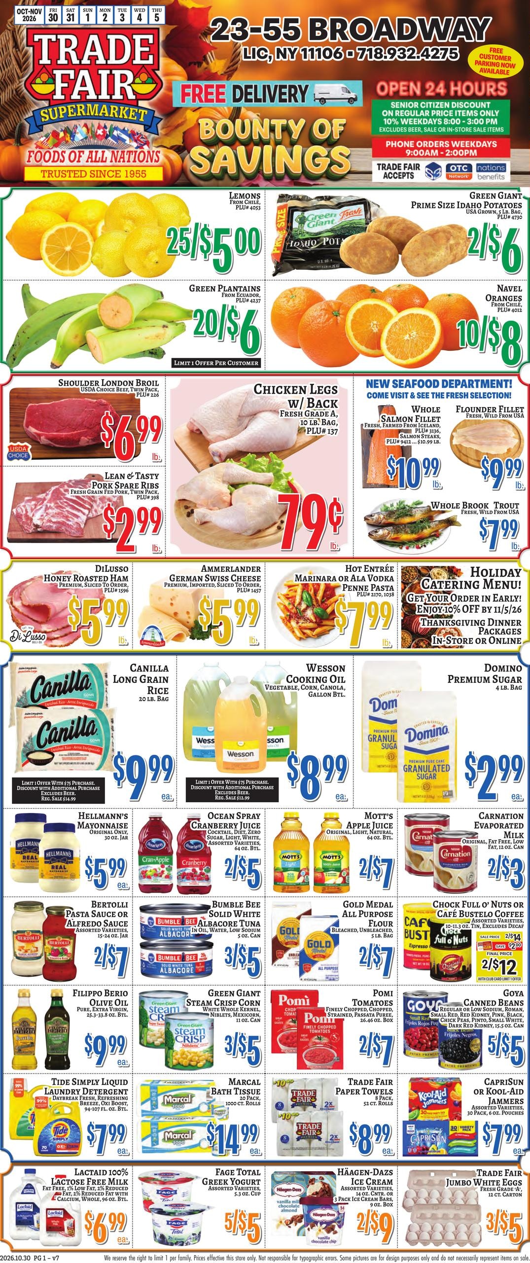 Trade Fair Supermarket Weekly Ad October 30 - November 5, 2026